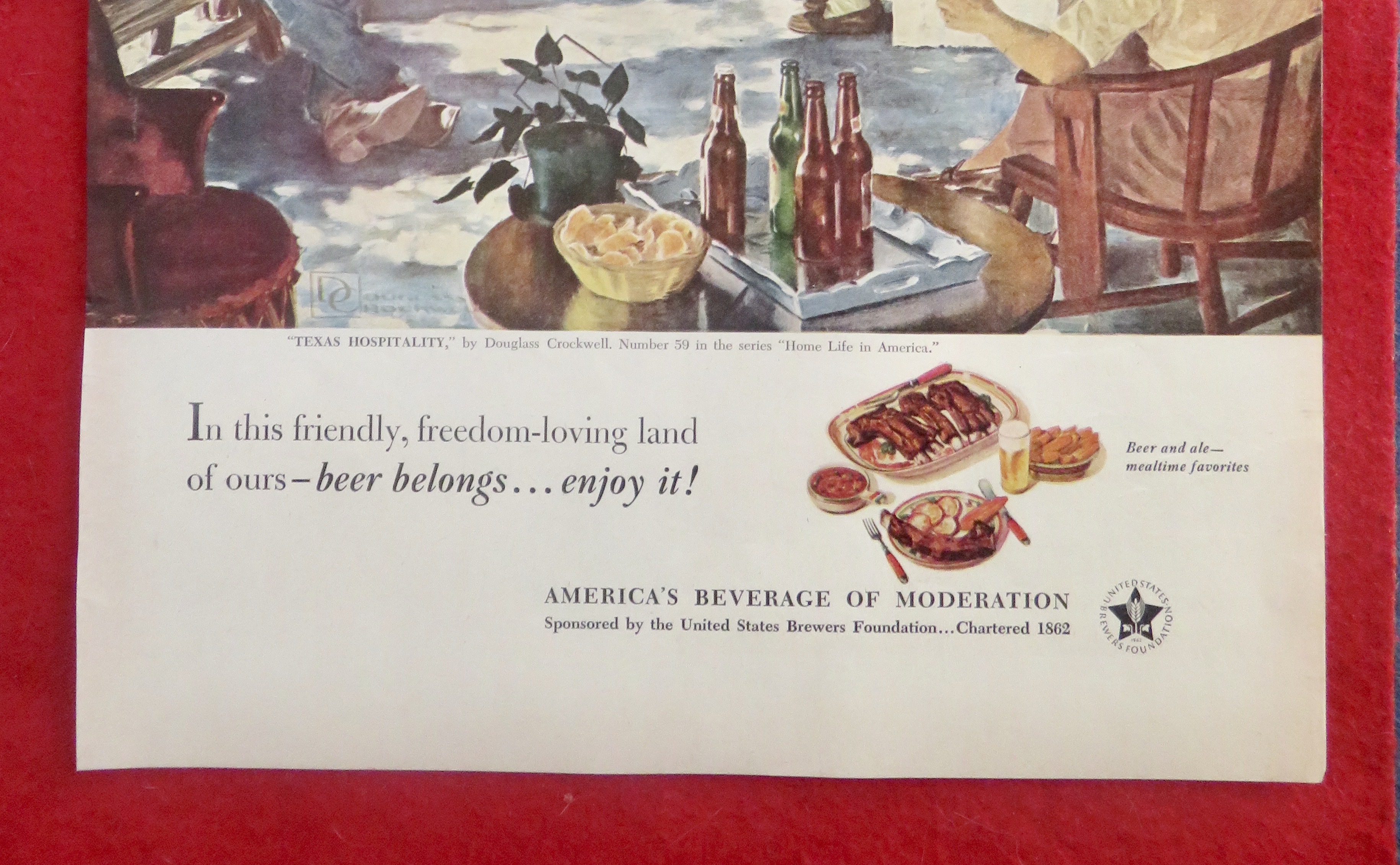 1951 Beer Belong Texas Hospitality By Douglas Crockwell