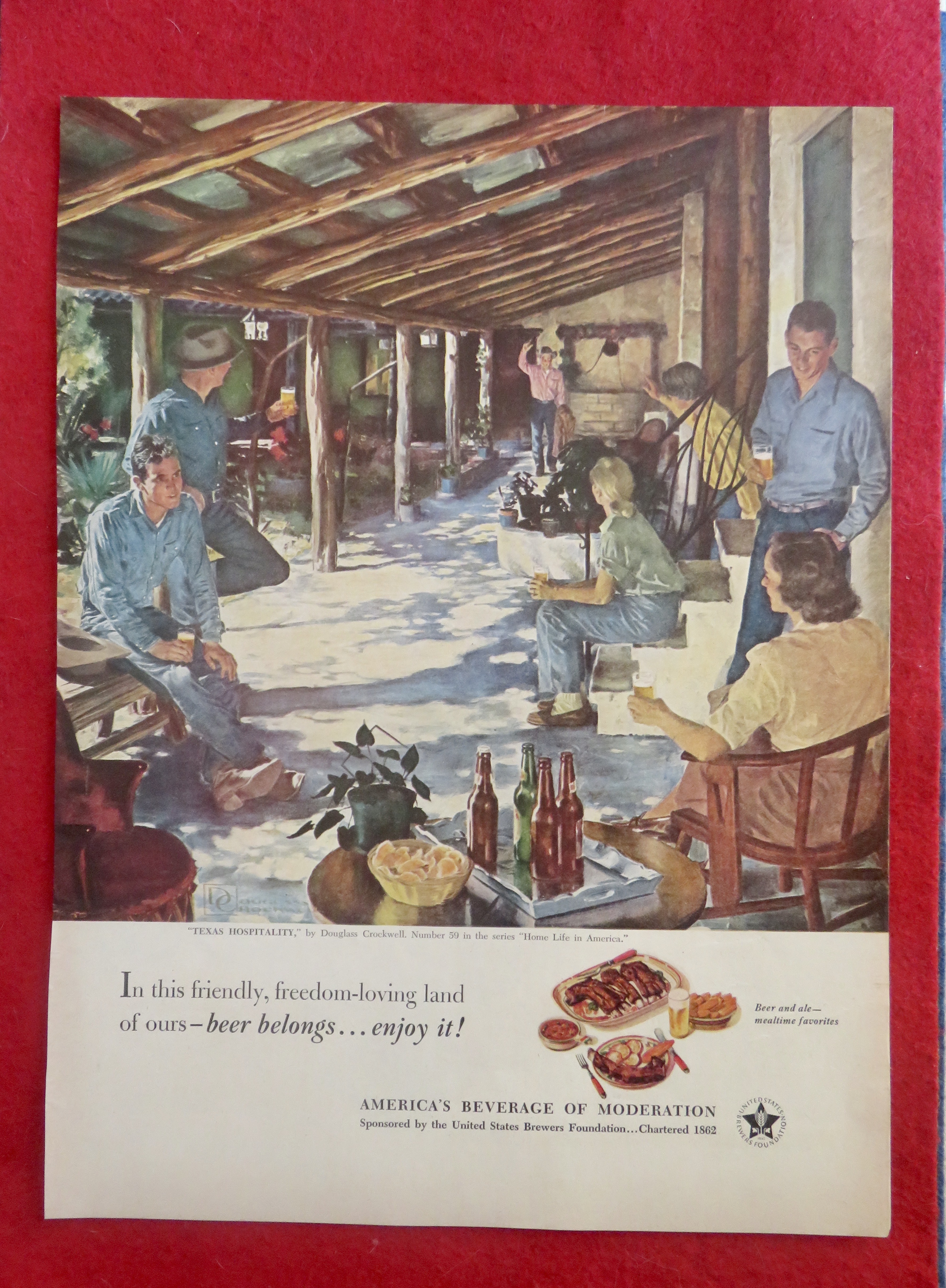 1951 Beer Belong Texas Hospitality By Douglas Crockwell
