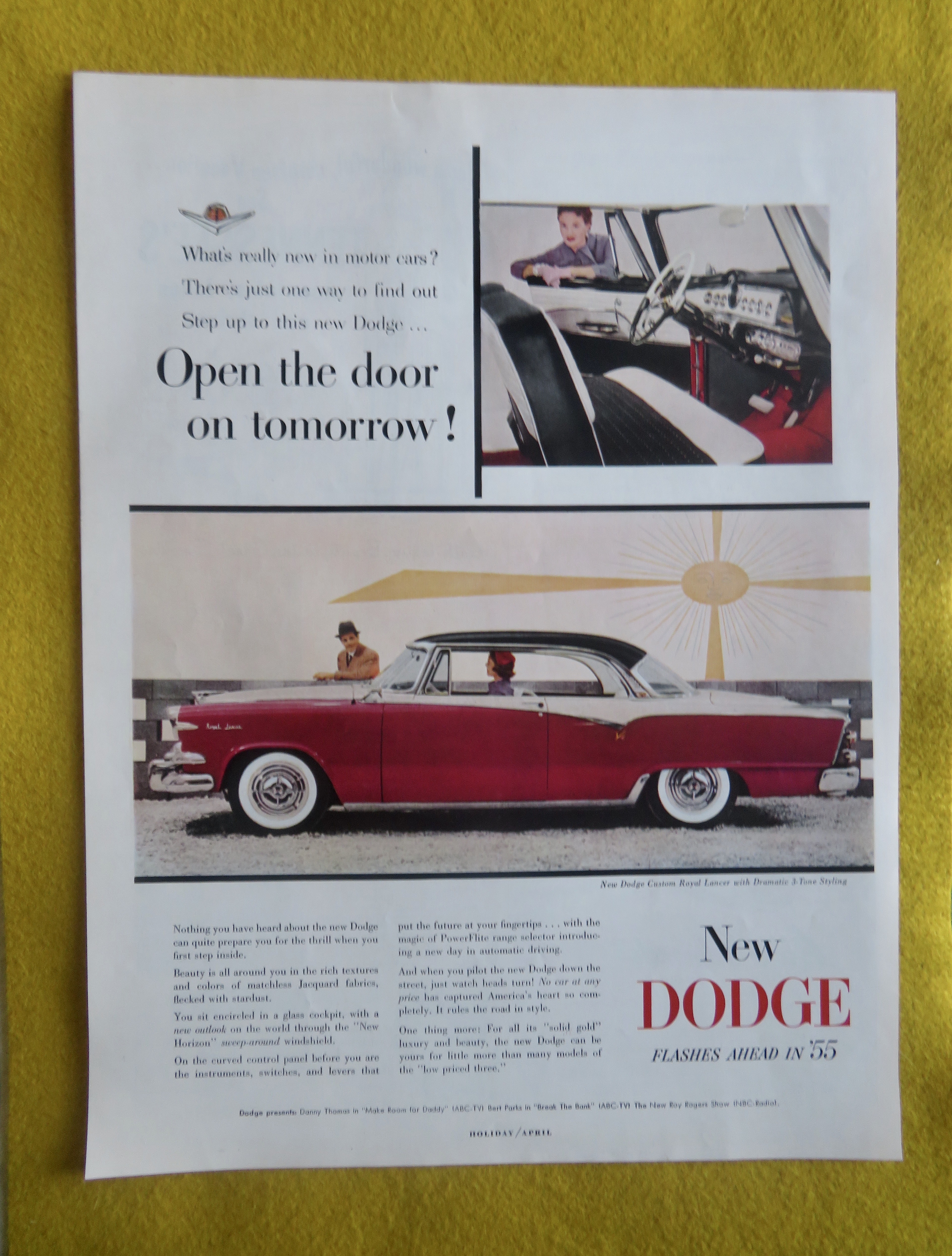 1955 Dodge Automobile with Custom Royal Lancer