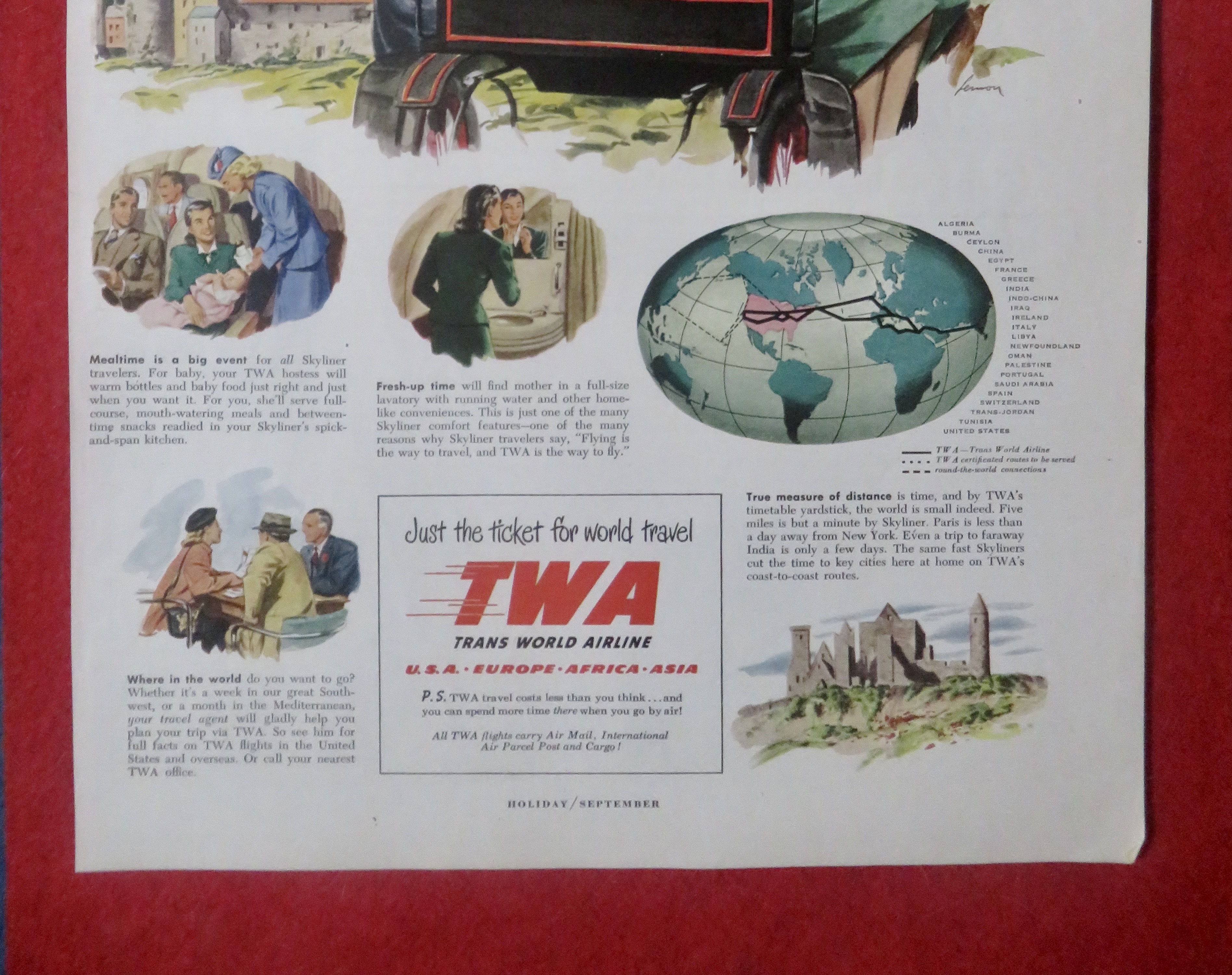 1948 Trans World Airline (TWA) with People On Buggy