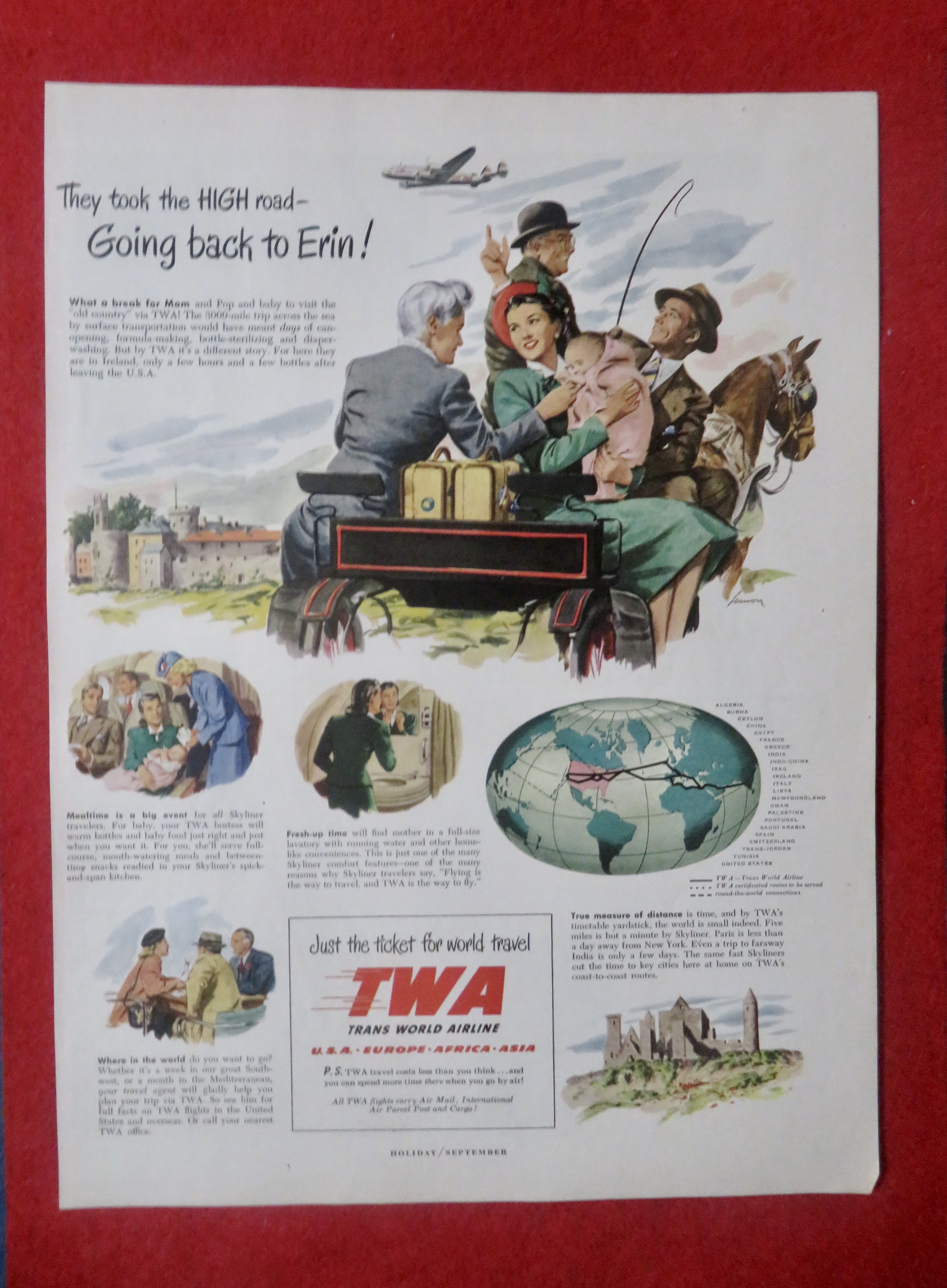 1948 Trans World Airline (TWA) with People On Buggy