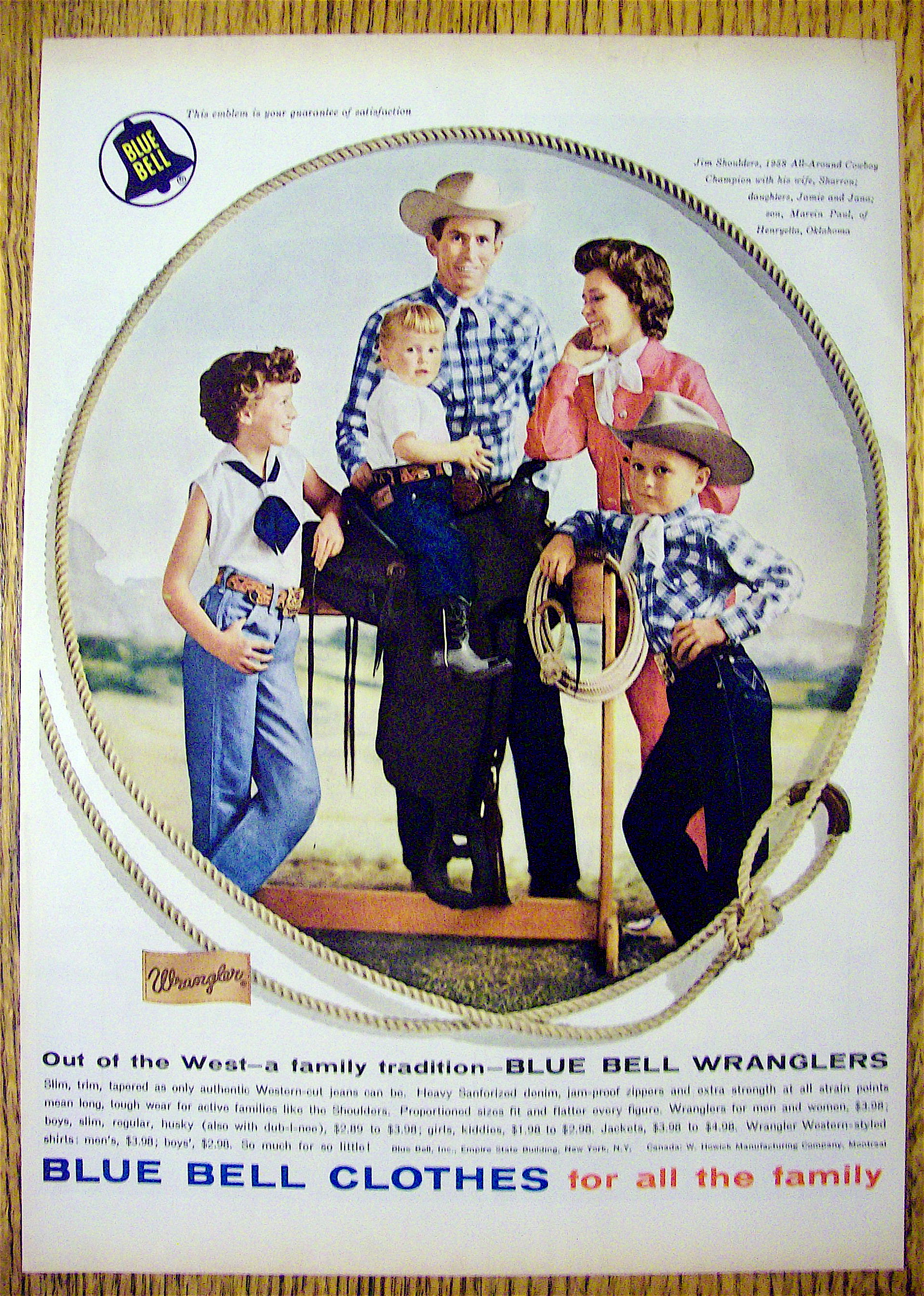 1959 Blue Bell Clothes with Jim Shoulders & Family