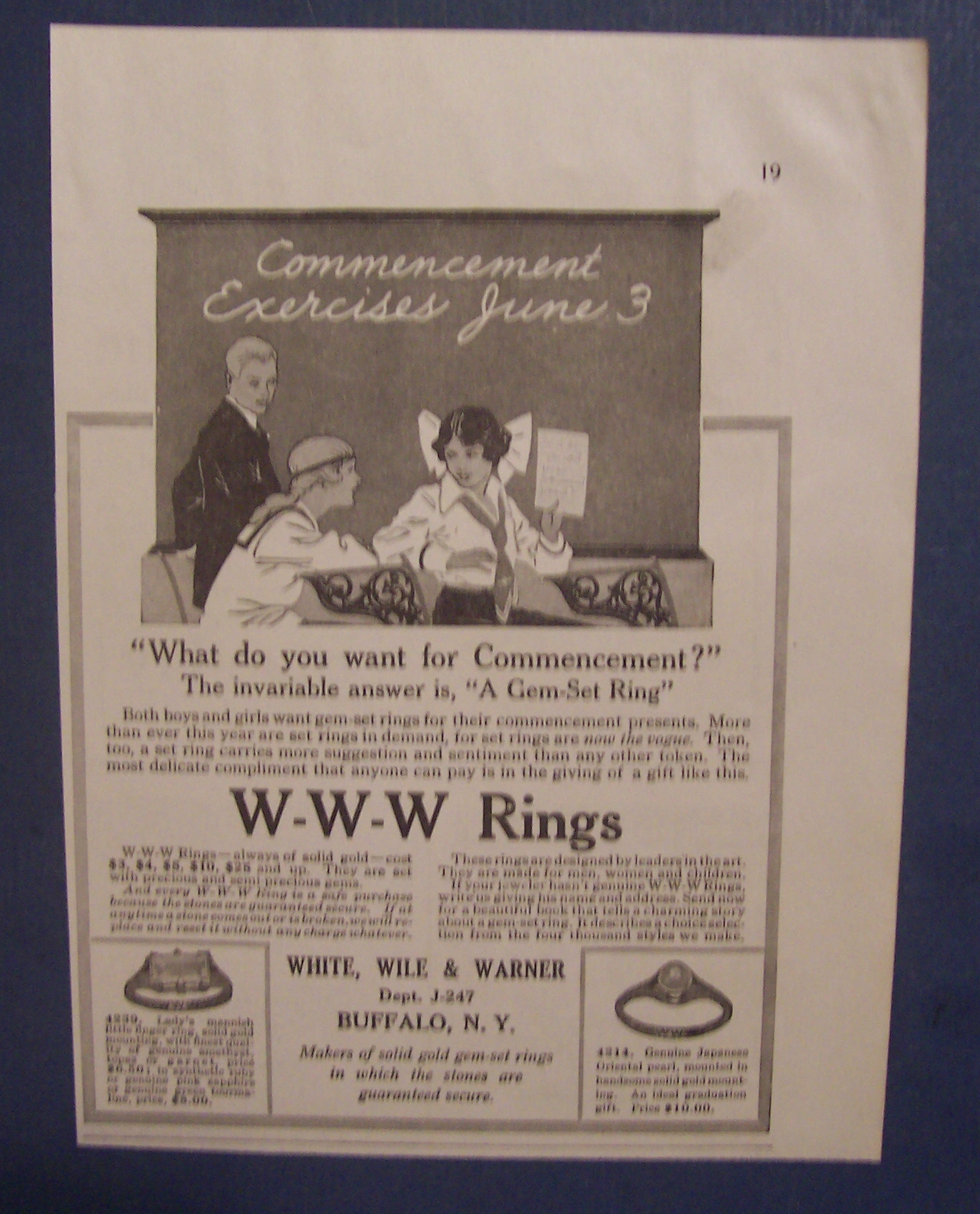 1916  W - W - W  Rings