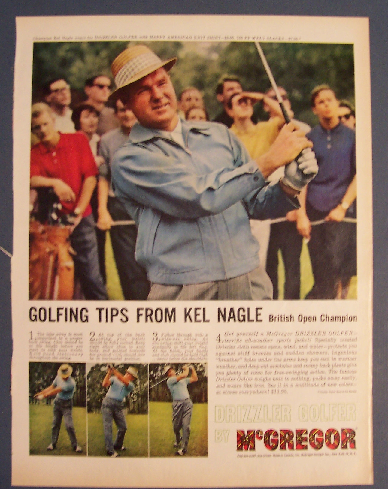 1961  Mc Gregor  Drizzler  Golfer  with Kel  Nagle