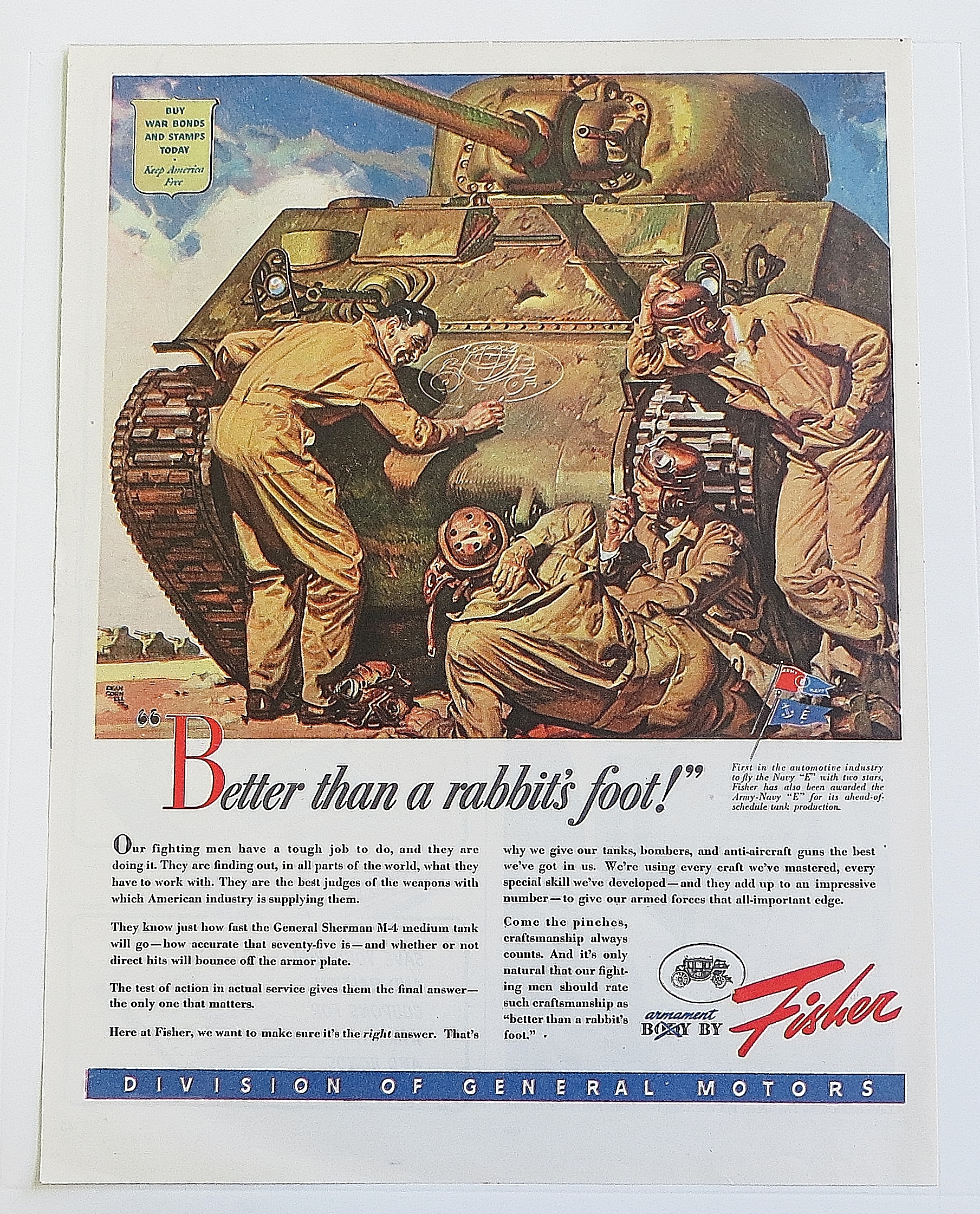1943 Body By Fisher With Soldiers Strategizing