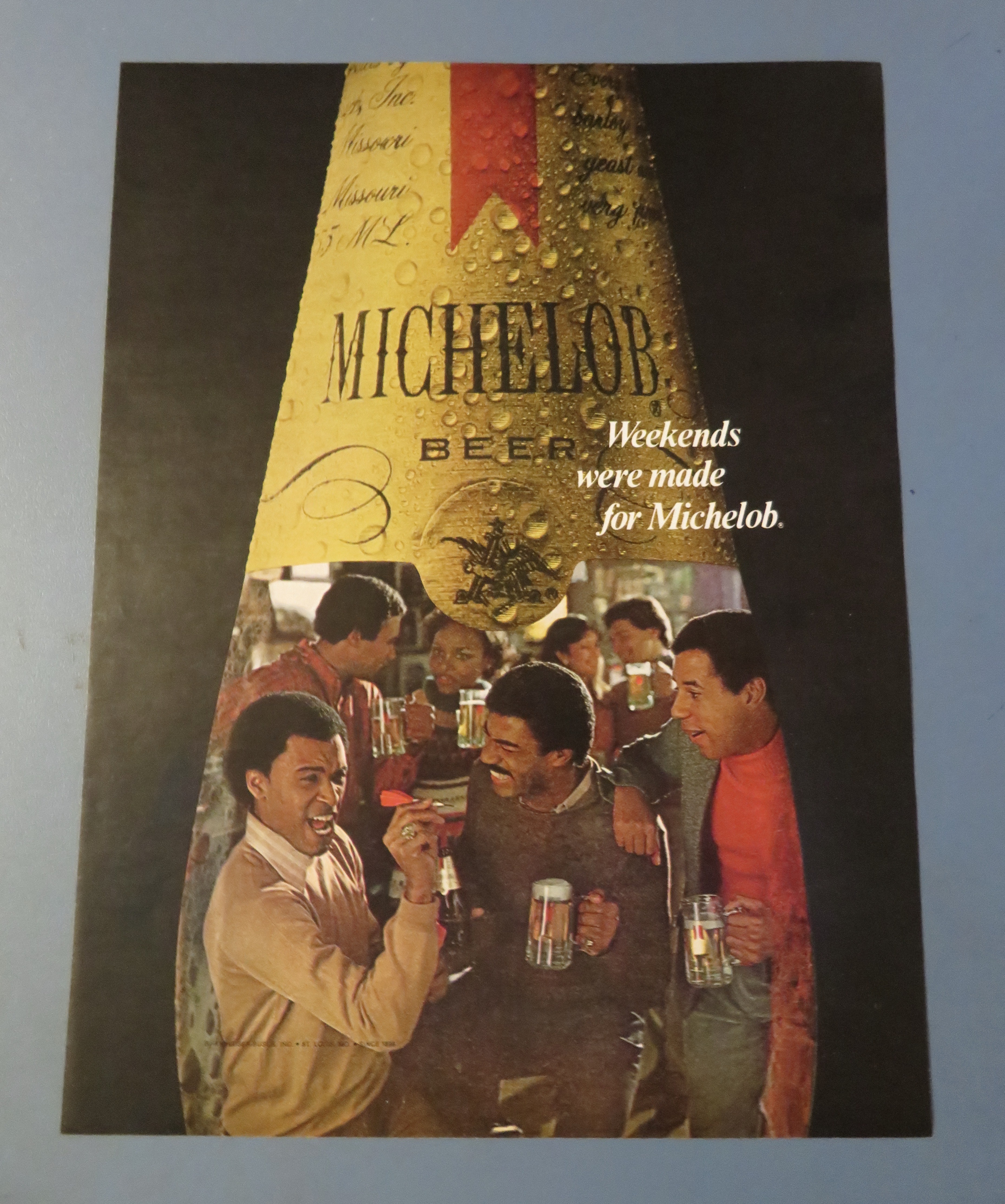 1980 Michelob Beer with Men Drinking While Talking