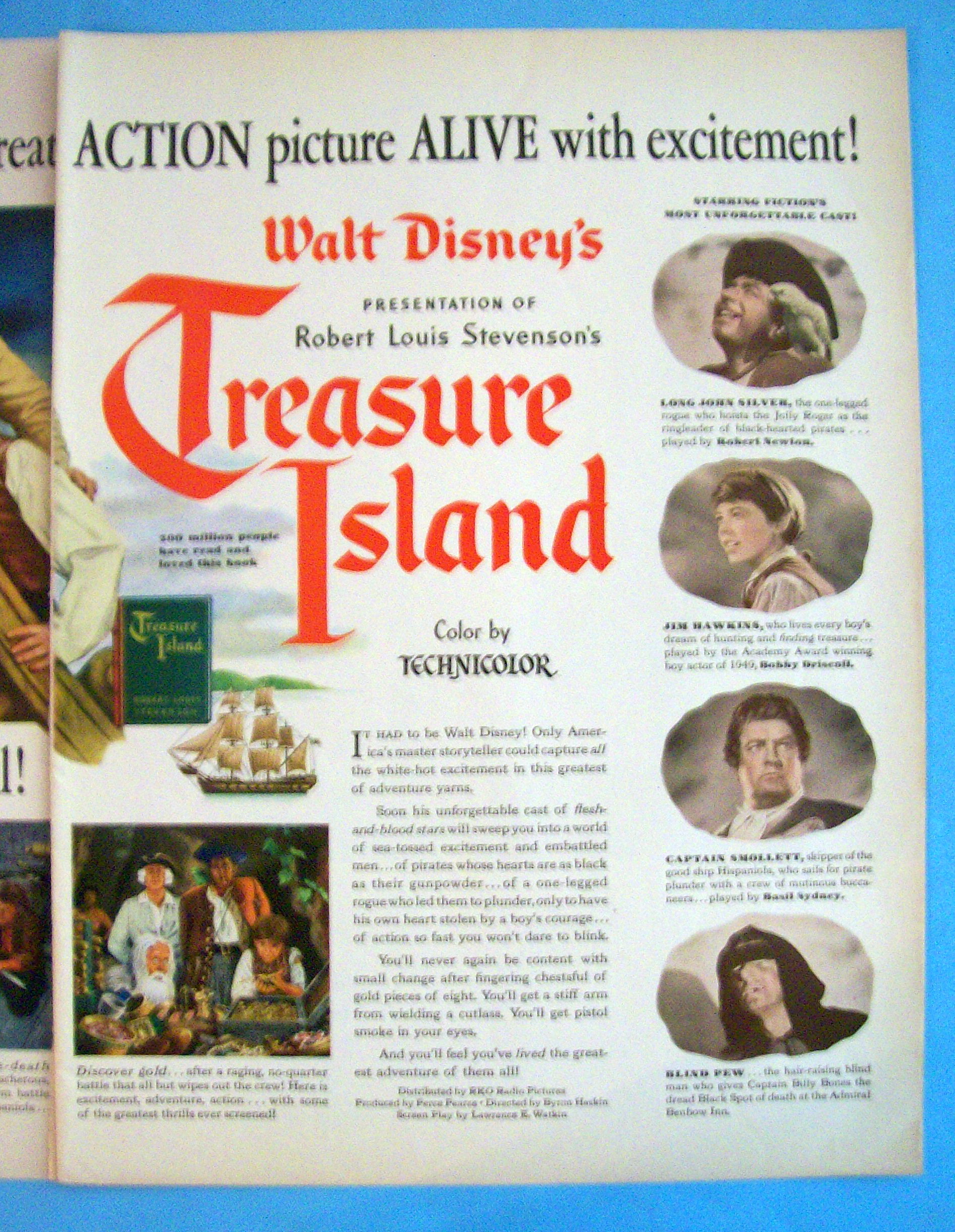 Vintage Ad: 1950 Treasure Island w/Bobby Driscoll