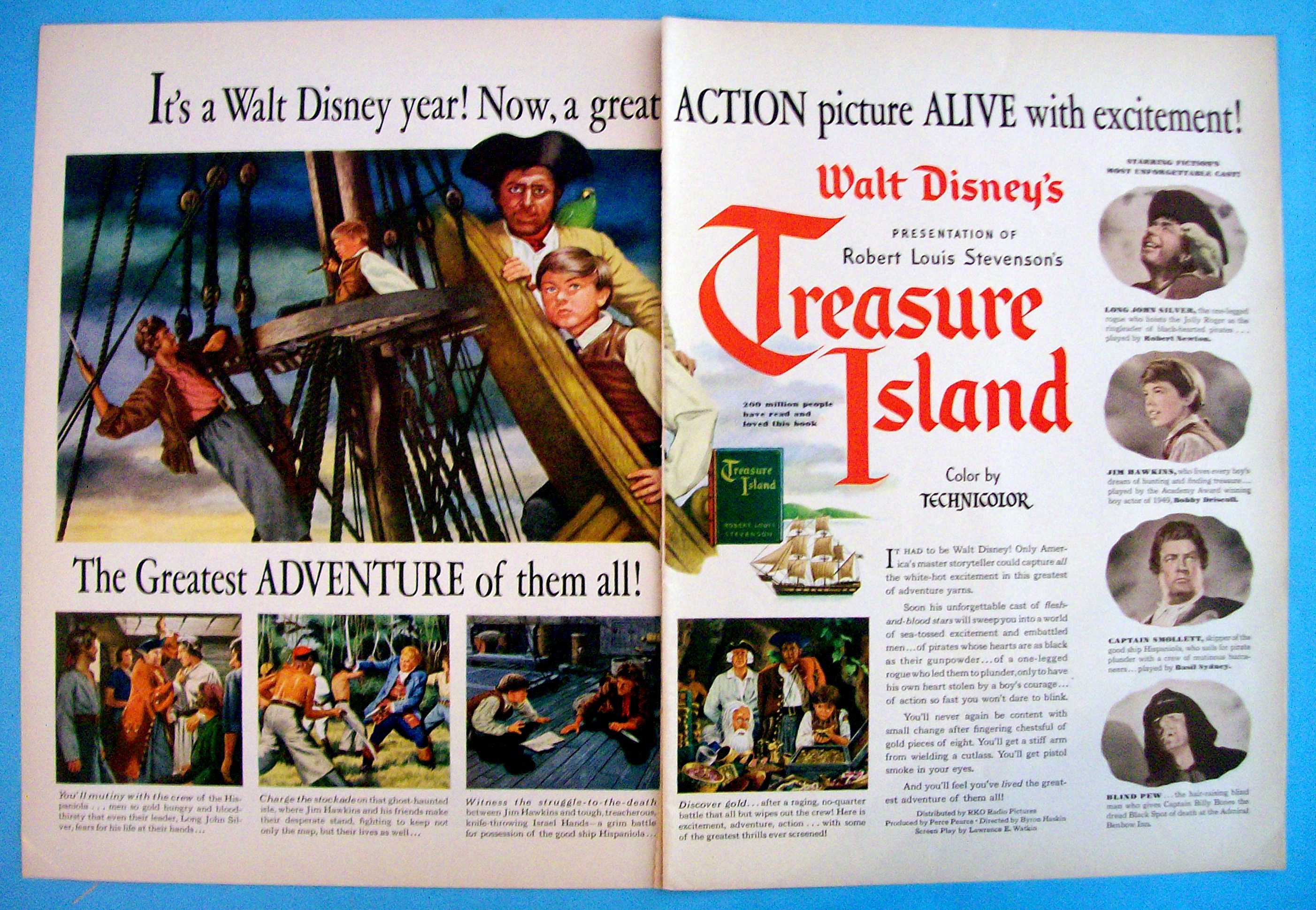 Vintage Ad: 1950 Treasure Island w/Bobby Driscoll