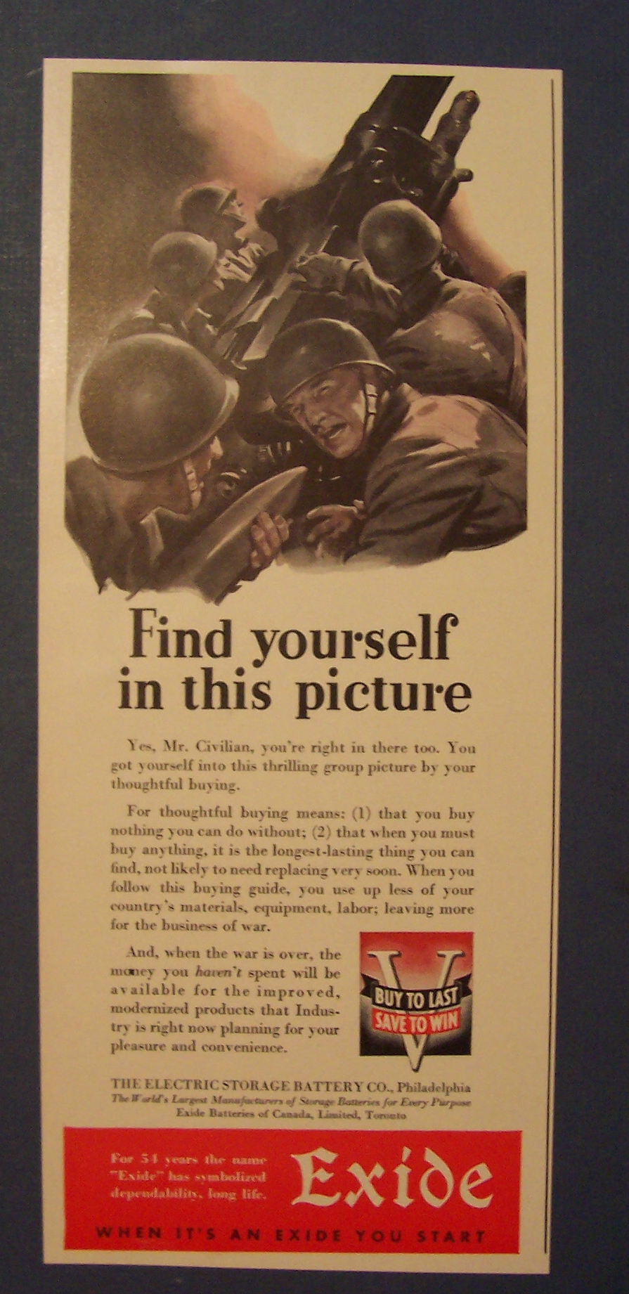 1942  Exide  Battery