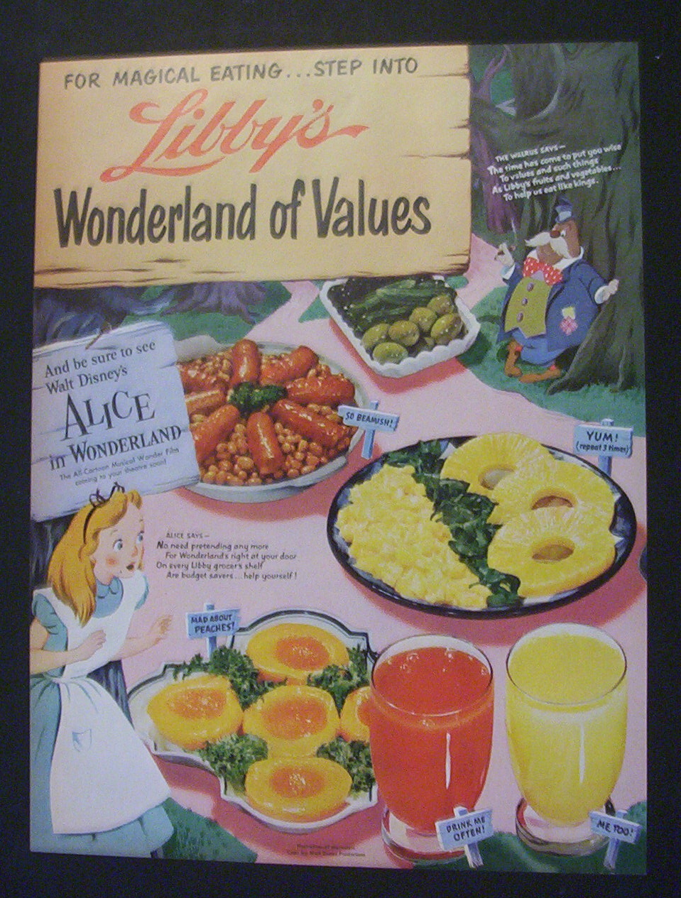 Vintage Ad: 1951 Libby's w/ Alice & Chesterfield