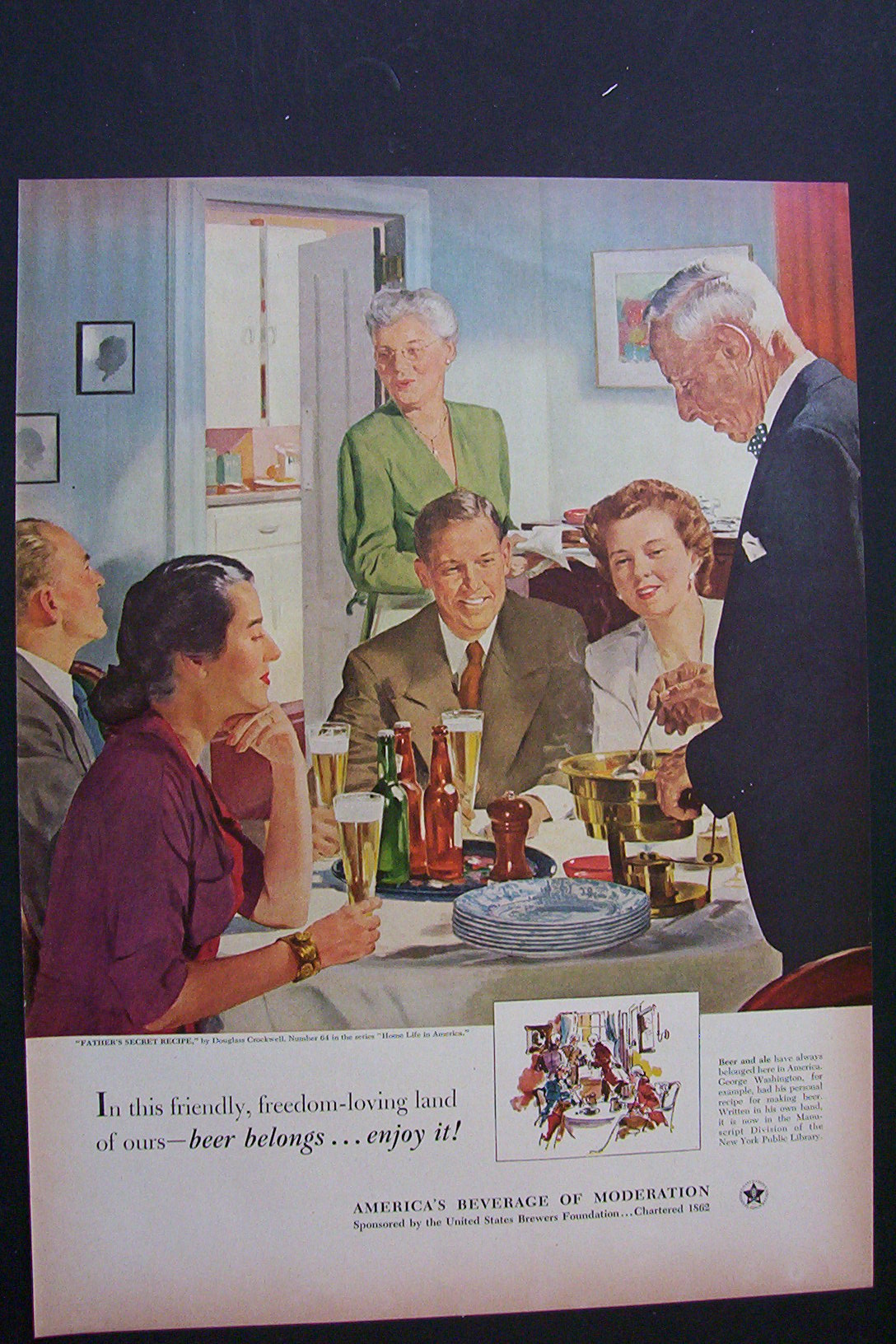 1952 Beer Belongs (Father's Recipe)By Douglas Crockwell