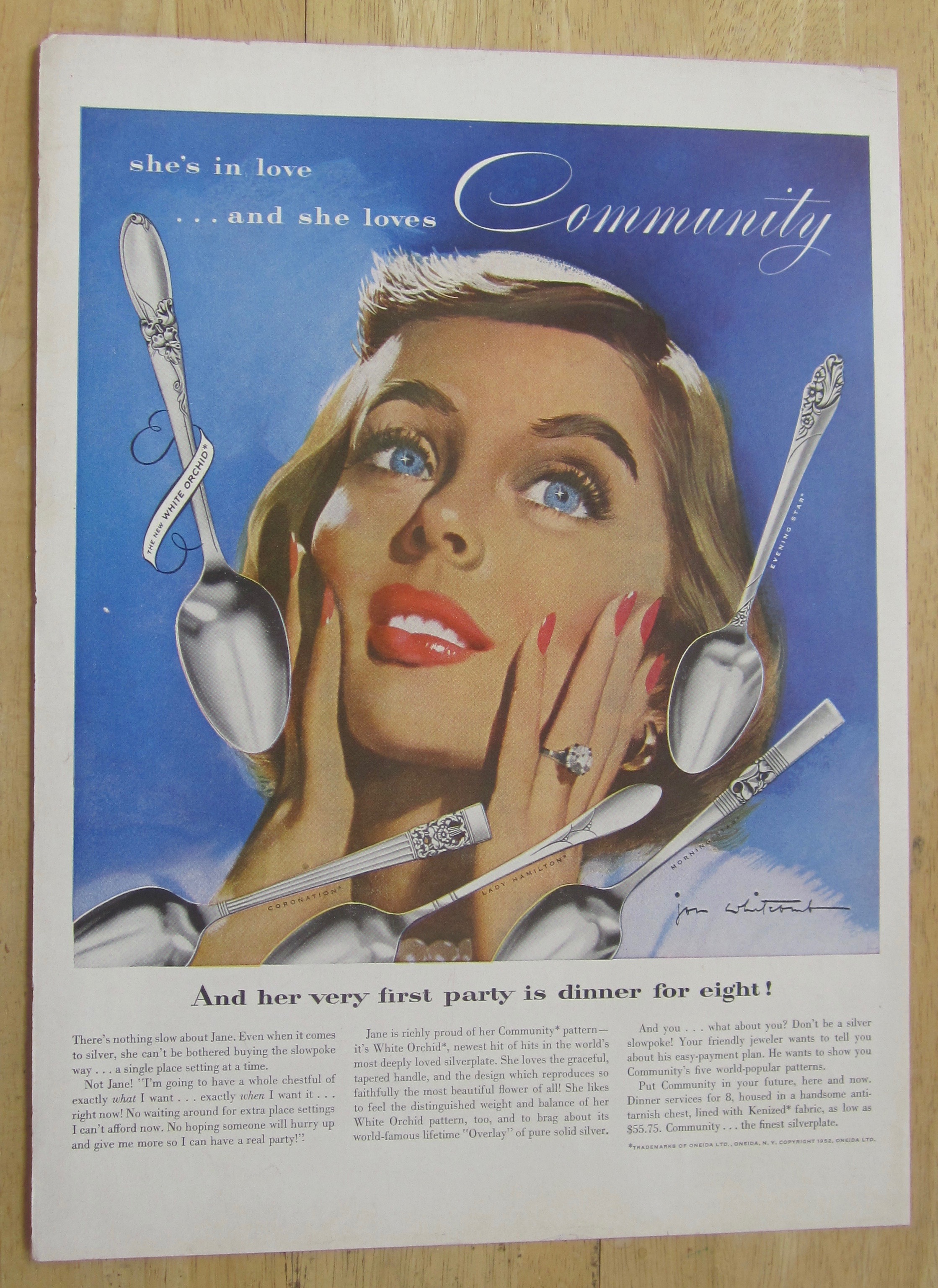 1952 Community Plate with Dinner For Eight