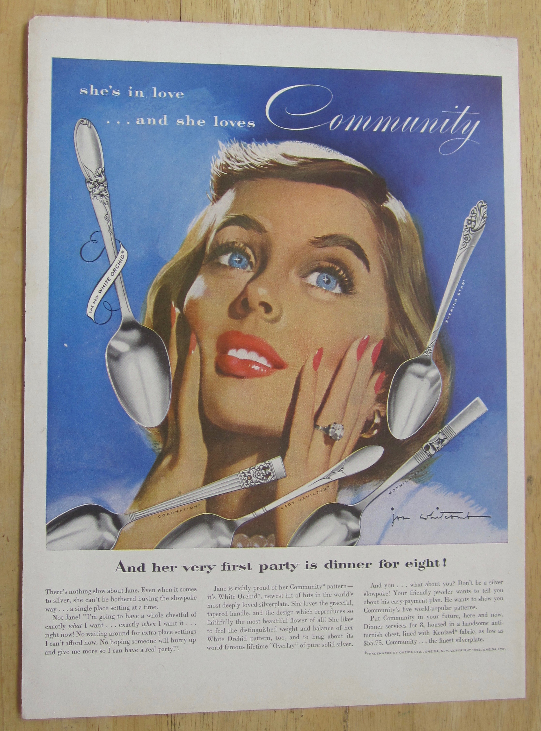 1952 Community Plate with Dinner For Eight