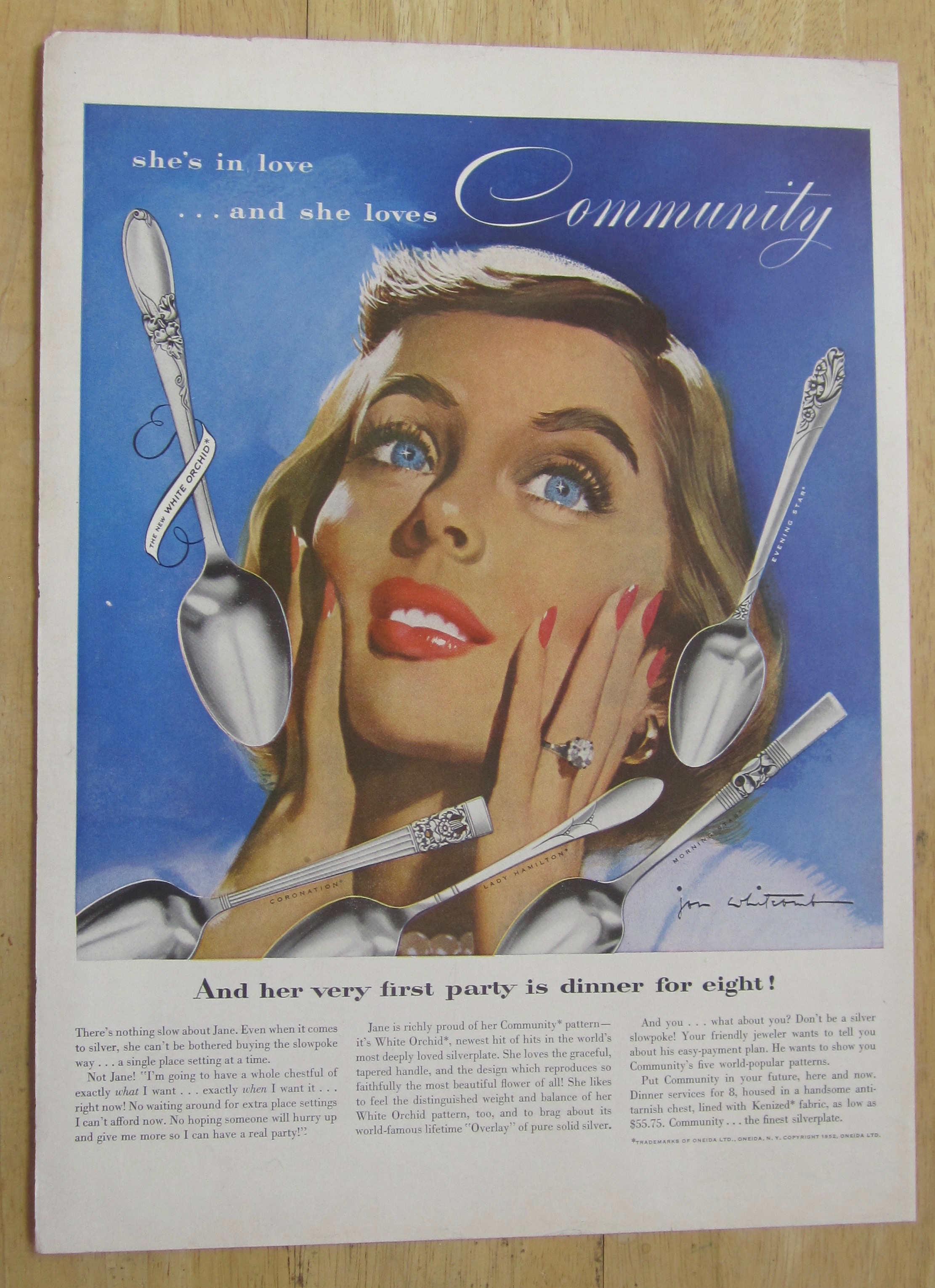 1952 Community Plate with Dinner For Eight