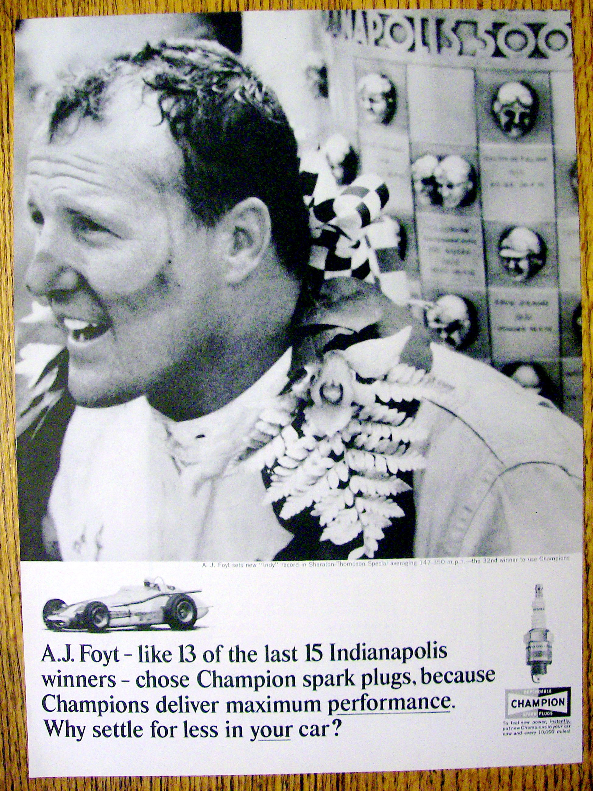 1964 Champion Spark Plugs with A. J. Foyt