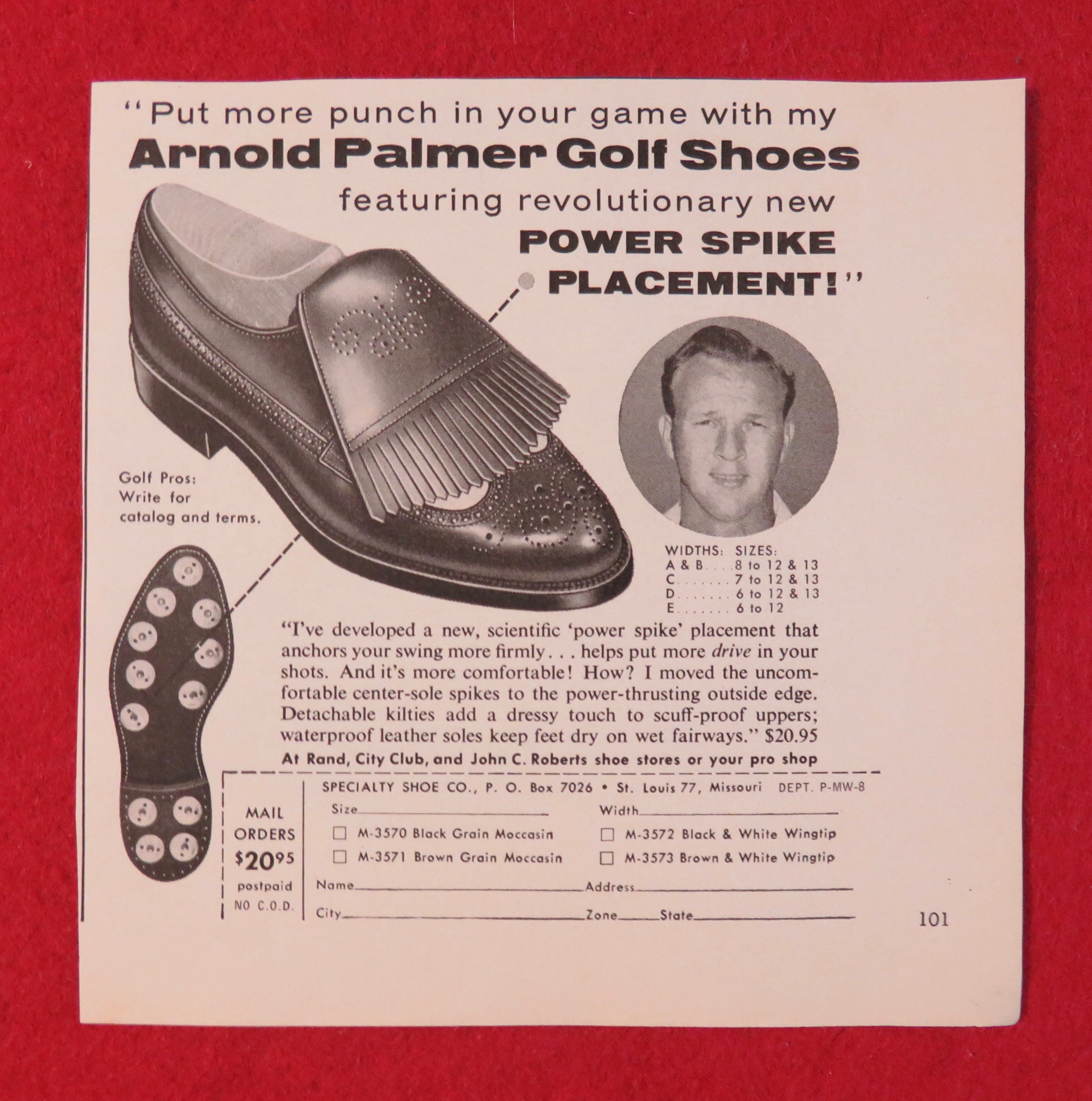 1961 Arnold Palmer Golf Shoes with Arnold Palmer