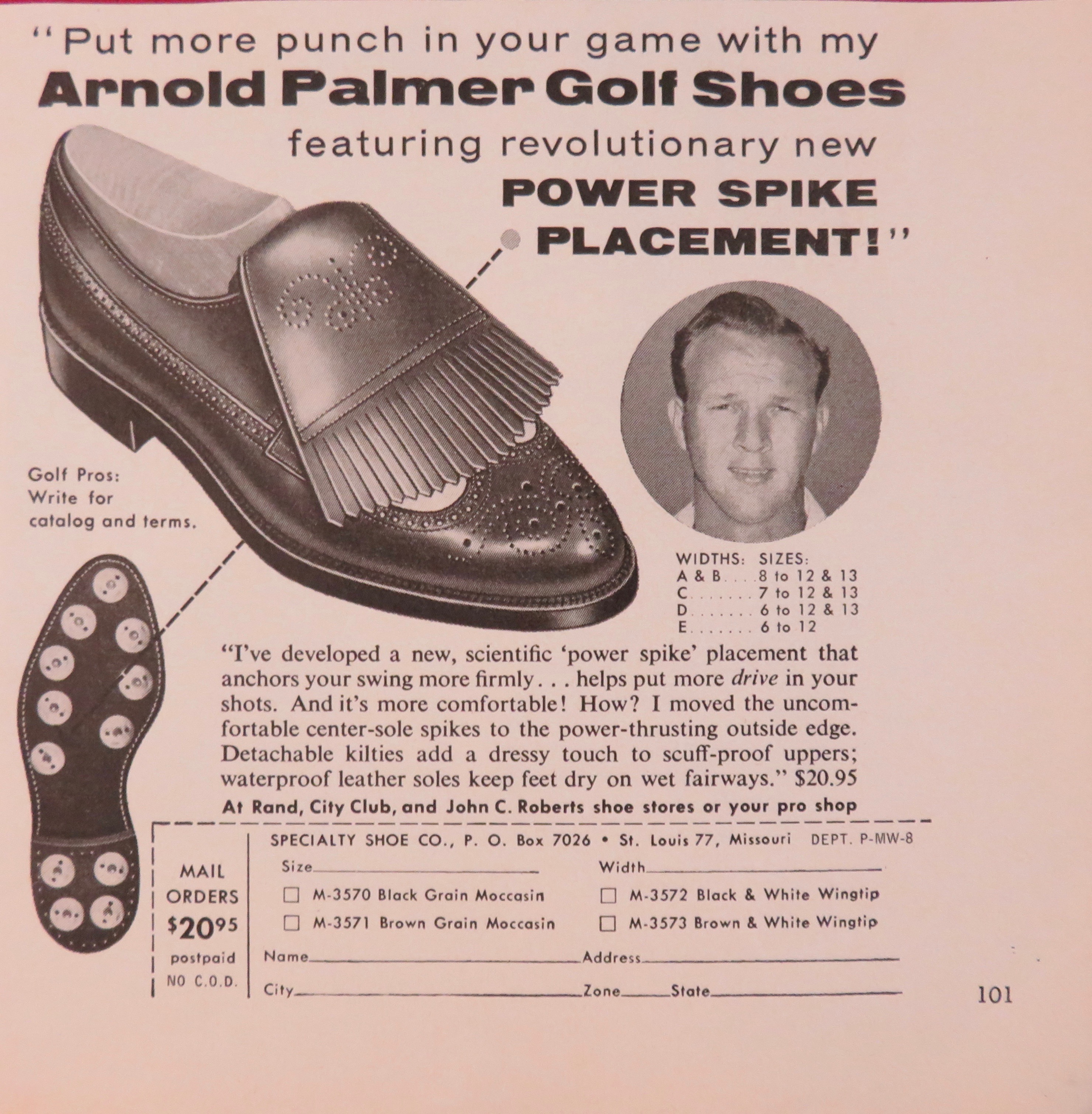 1961 Arnold Palmer Golf Shoes with Arnold Palmer