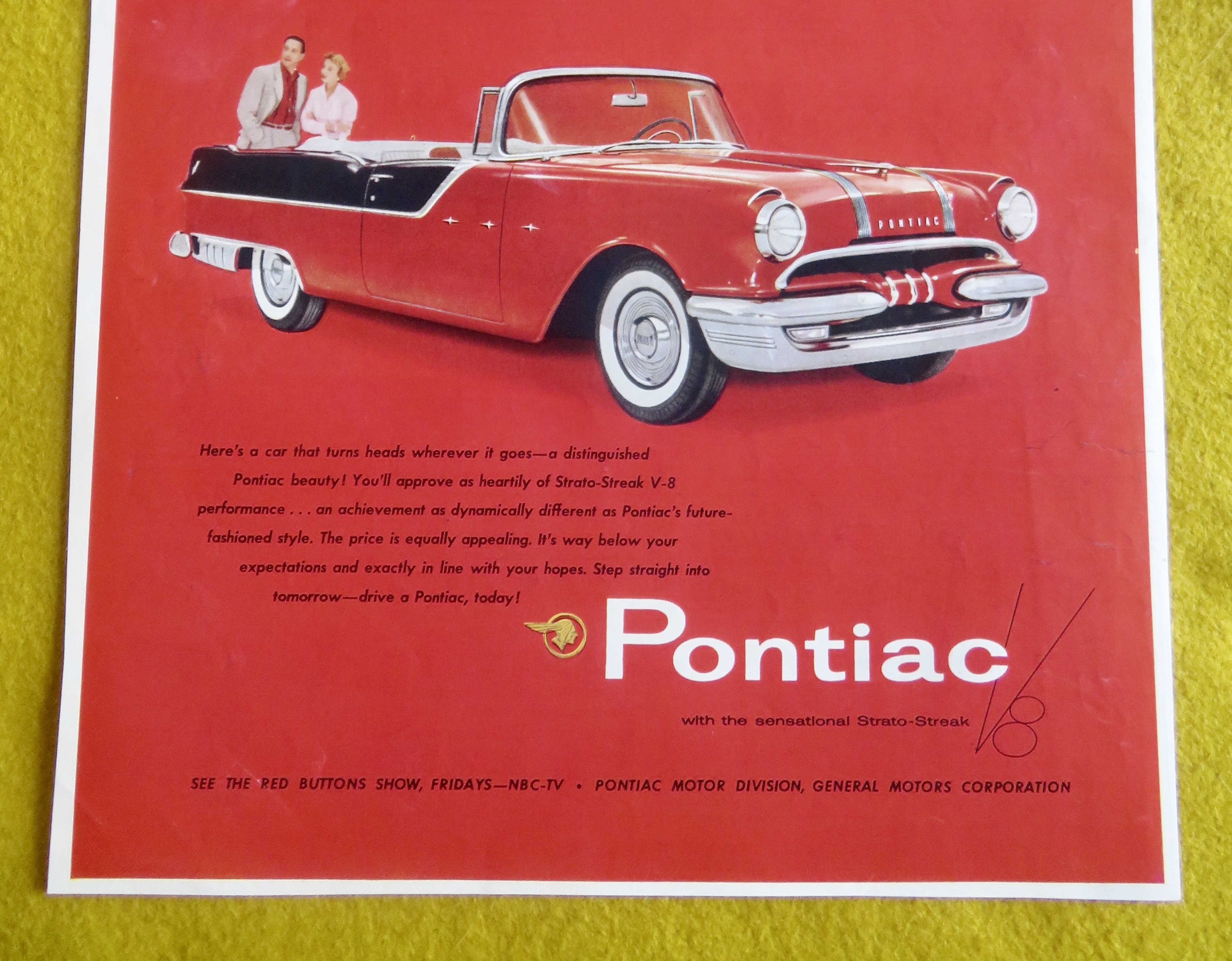 1955 Pontiac Automobile with Bolero Red Pontiac