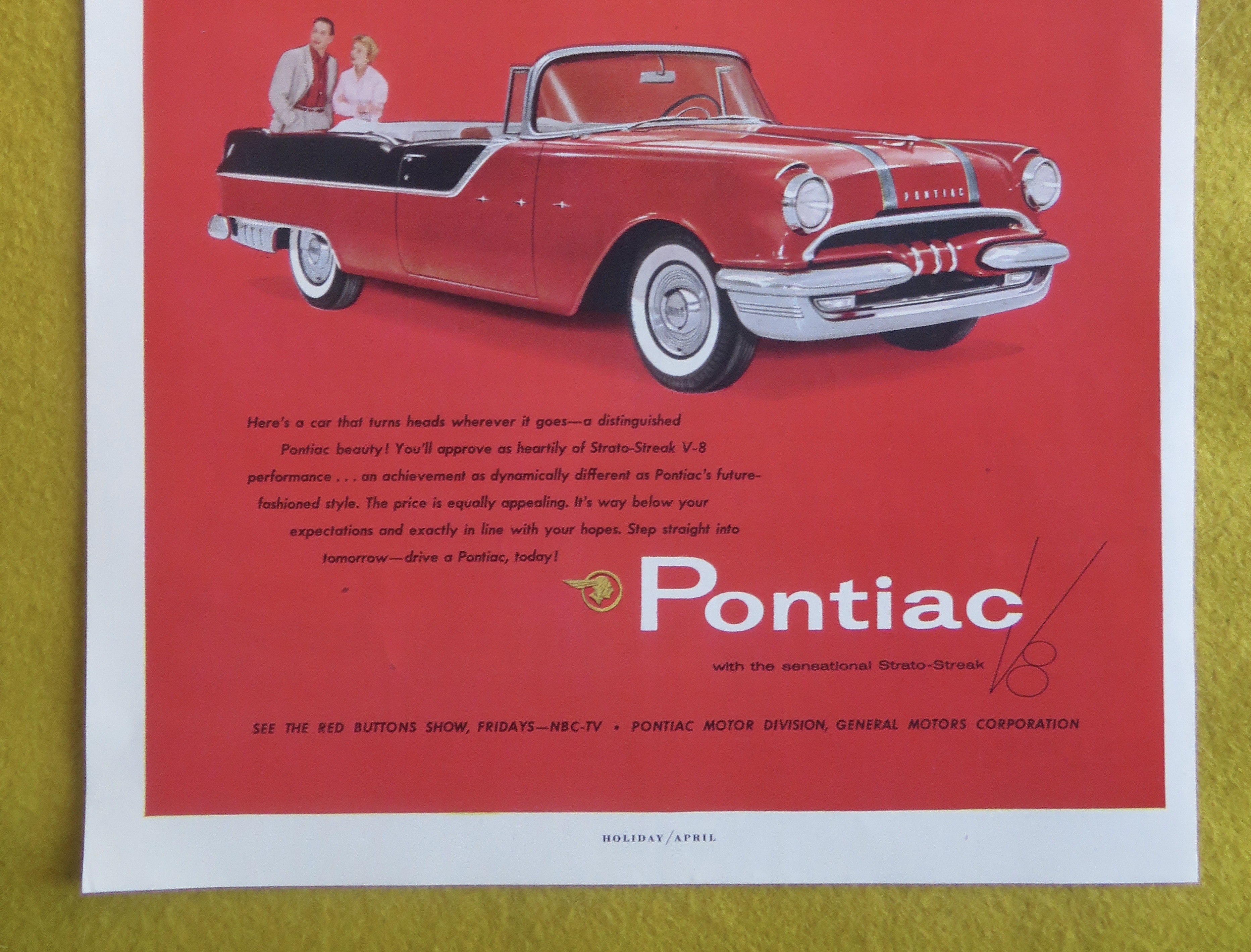 1955 Pontiac Automobile with Bolero Red Pontiac