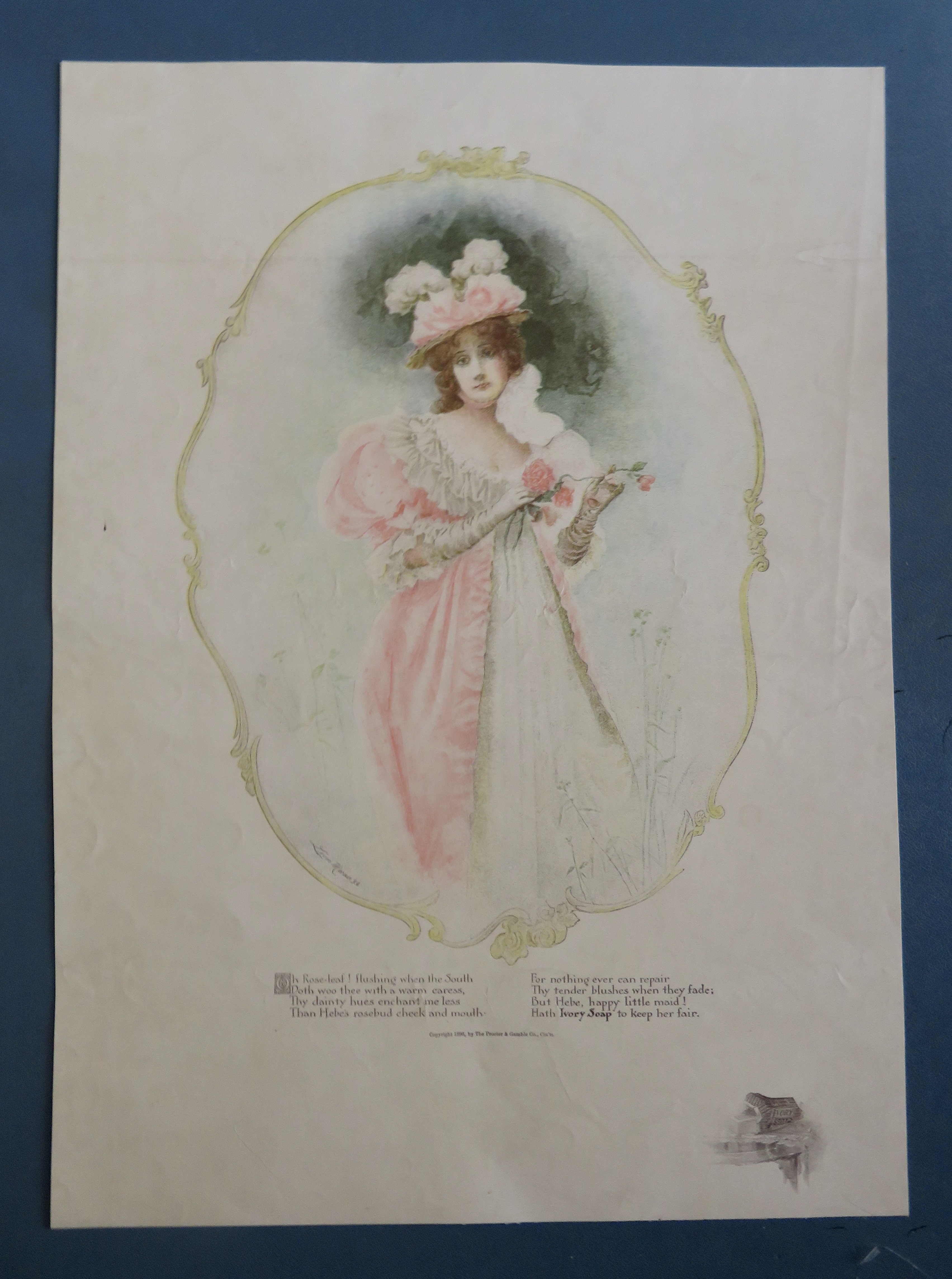 1896 Ivory Soap with Lovely Woman in Pink