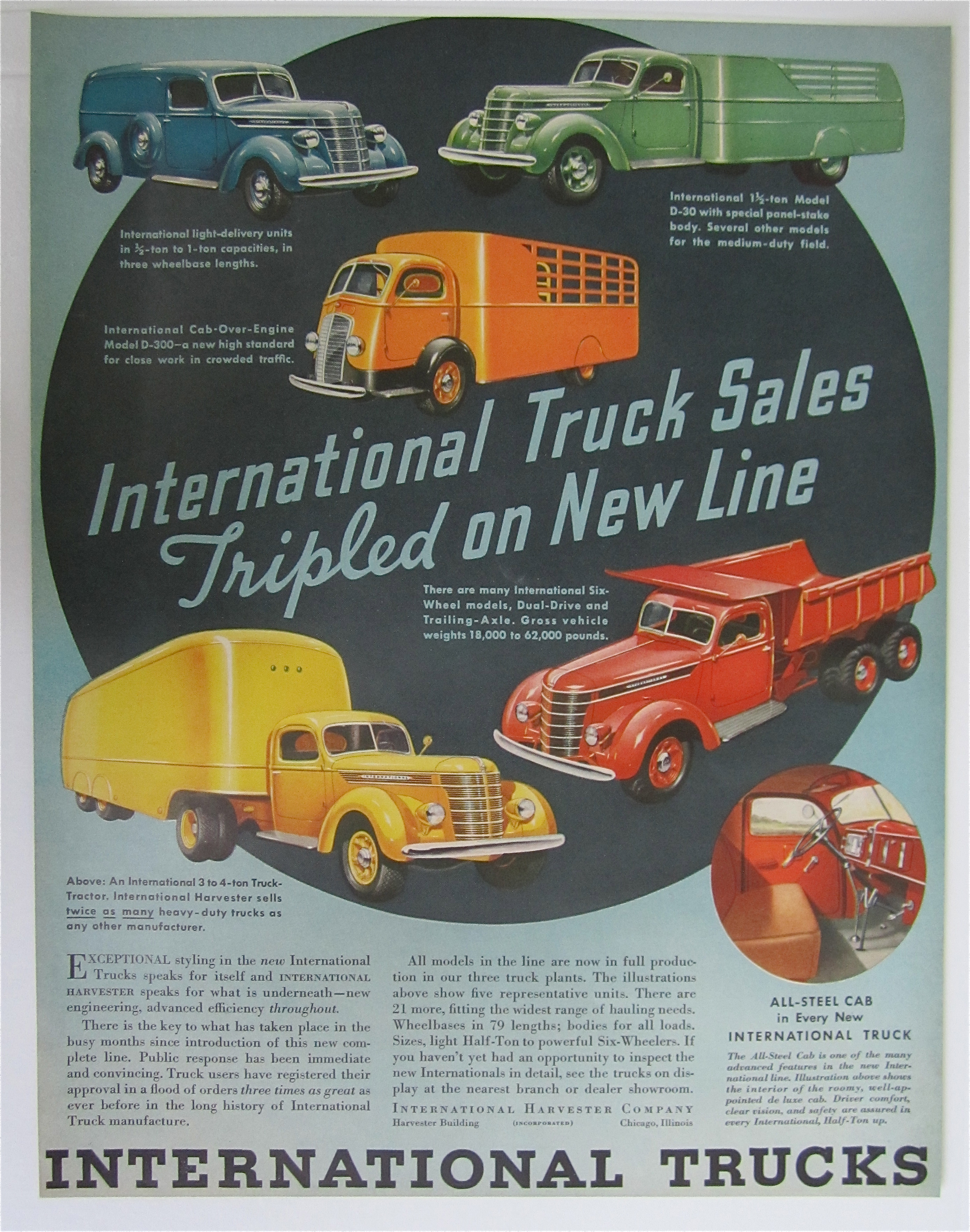 1937 International Trucks with Heavy Duty Trucks
