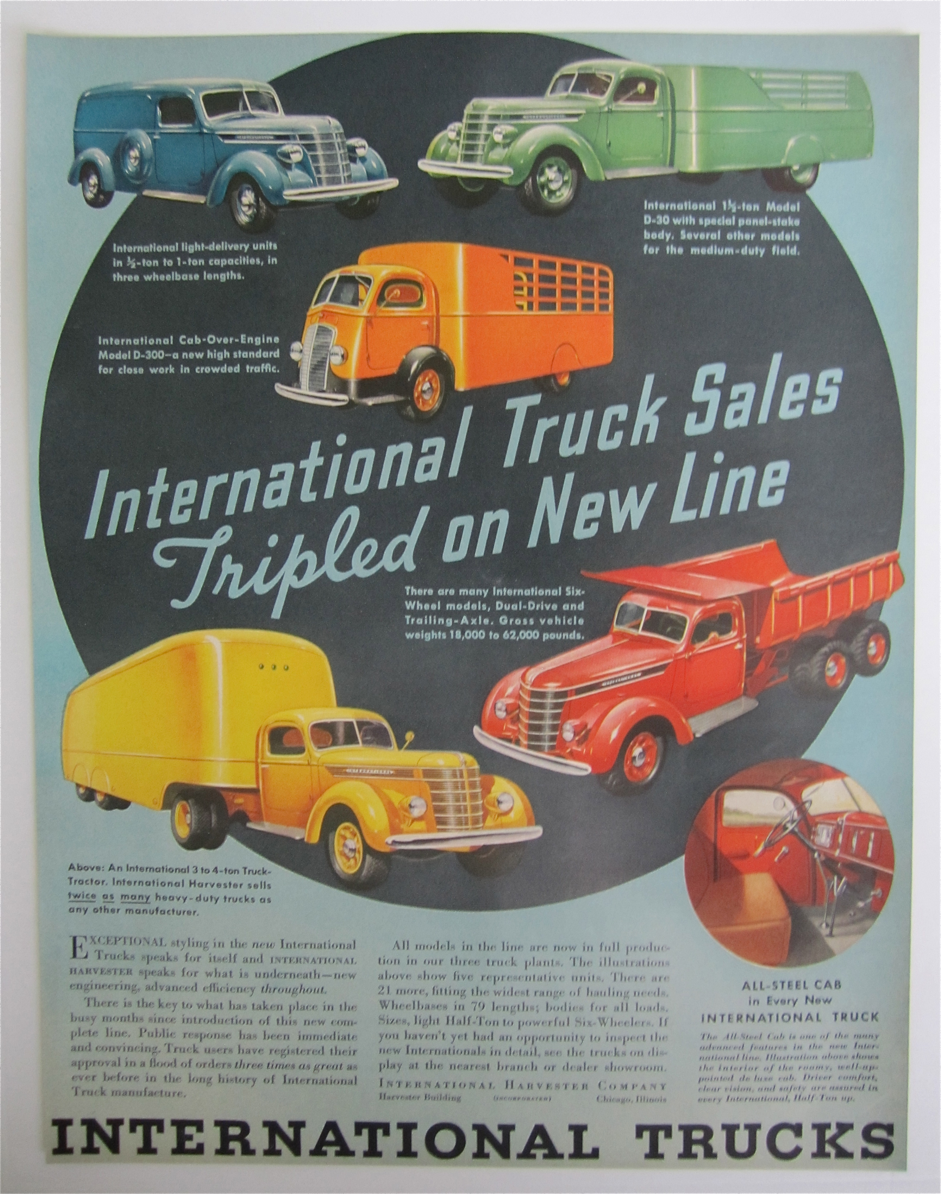 1937 International Trucks with Heavy Duty Trucks