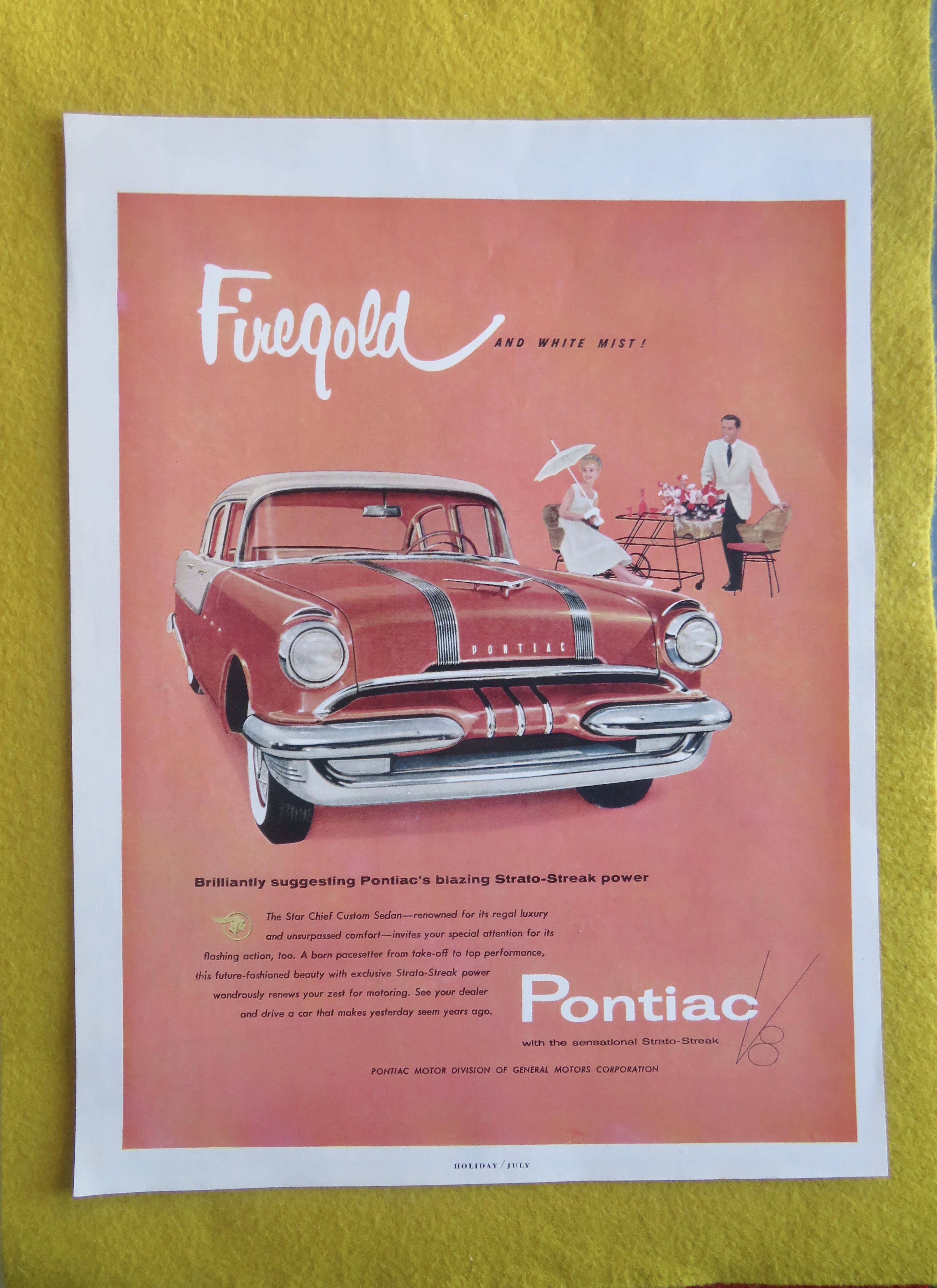 1955 Pontiac Automobile with Star Chief Custom Sedan