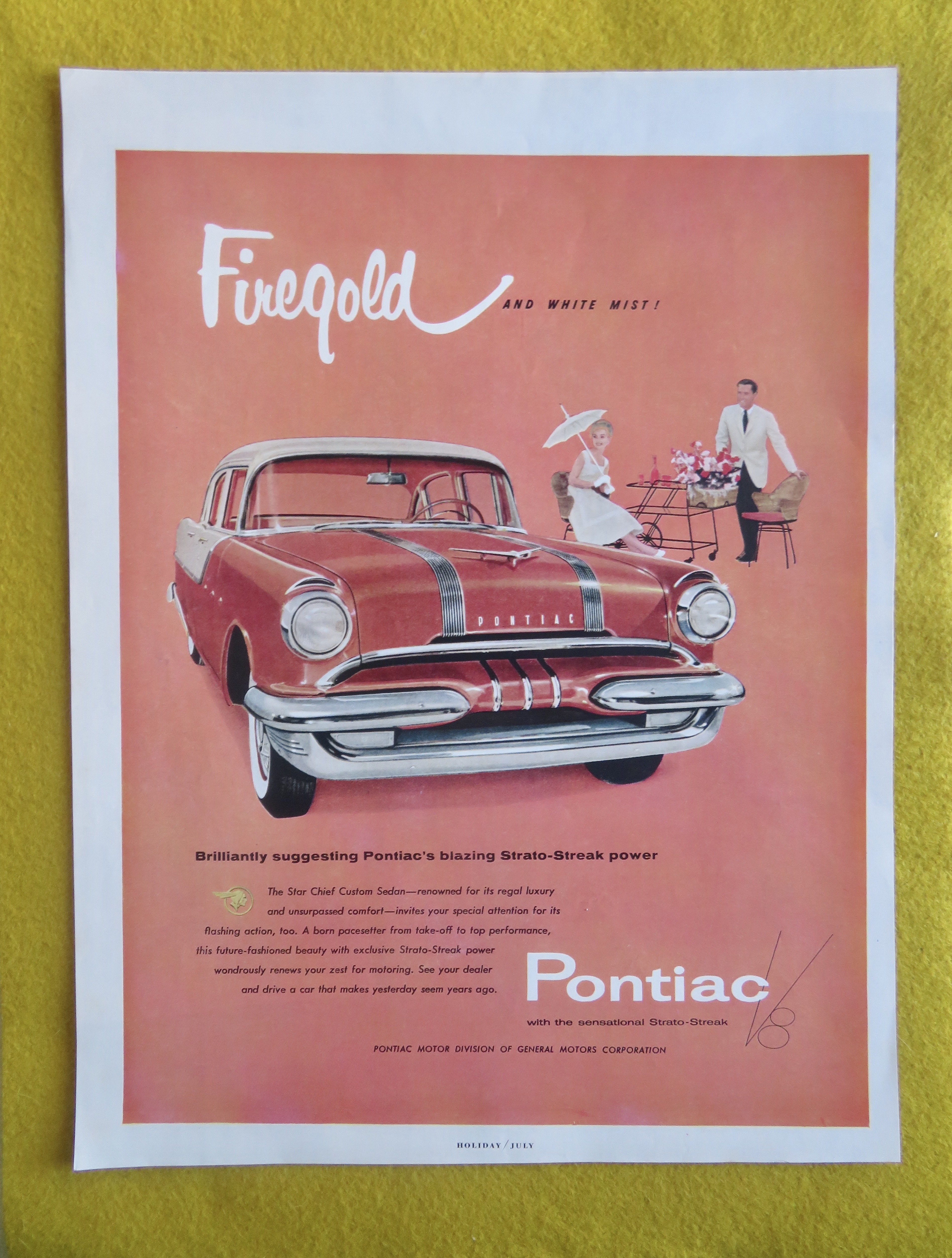 1955 Pontiac Automobile with Star Chief Custom Sedan