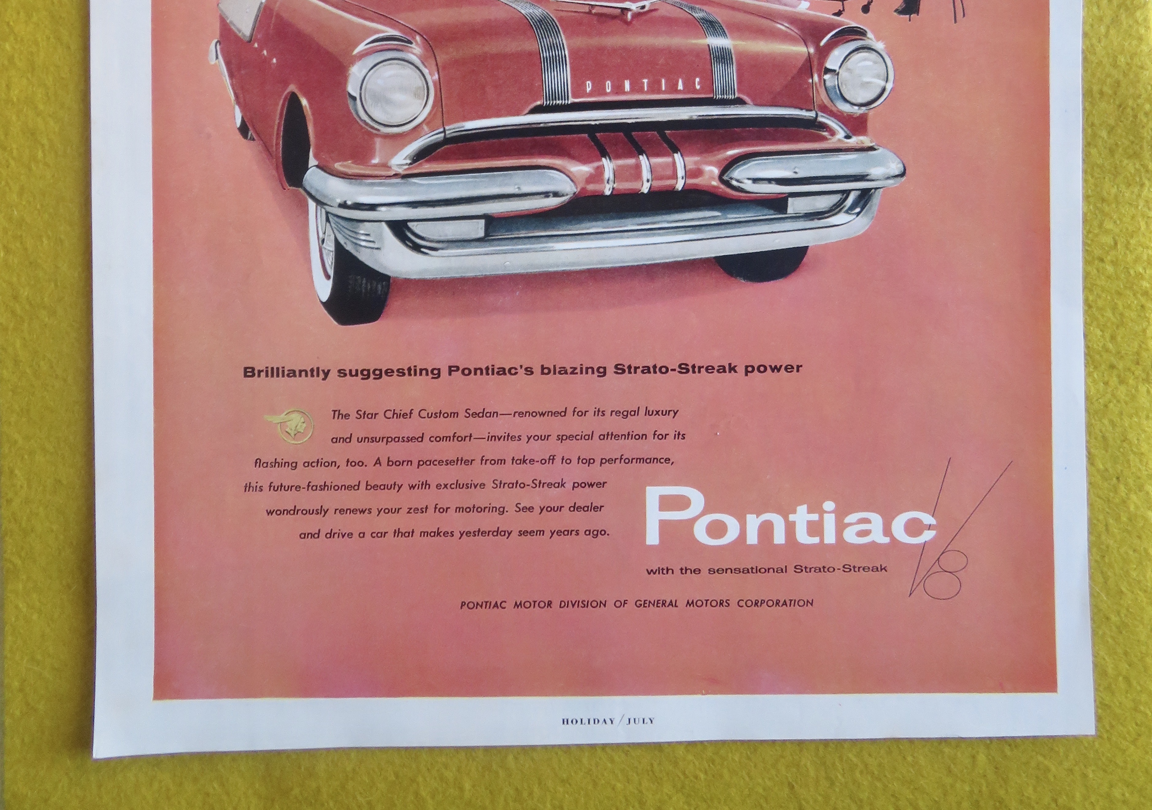 1955 Pontiac Automobile with Star Chief Custom Sedan