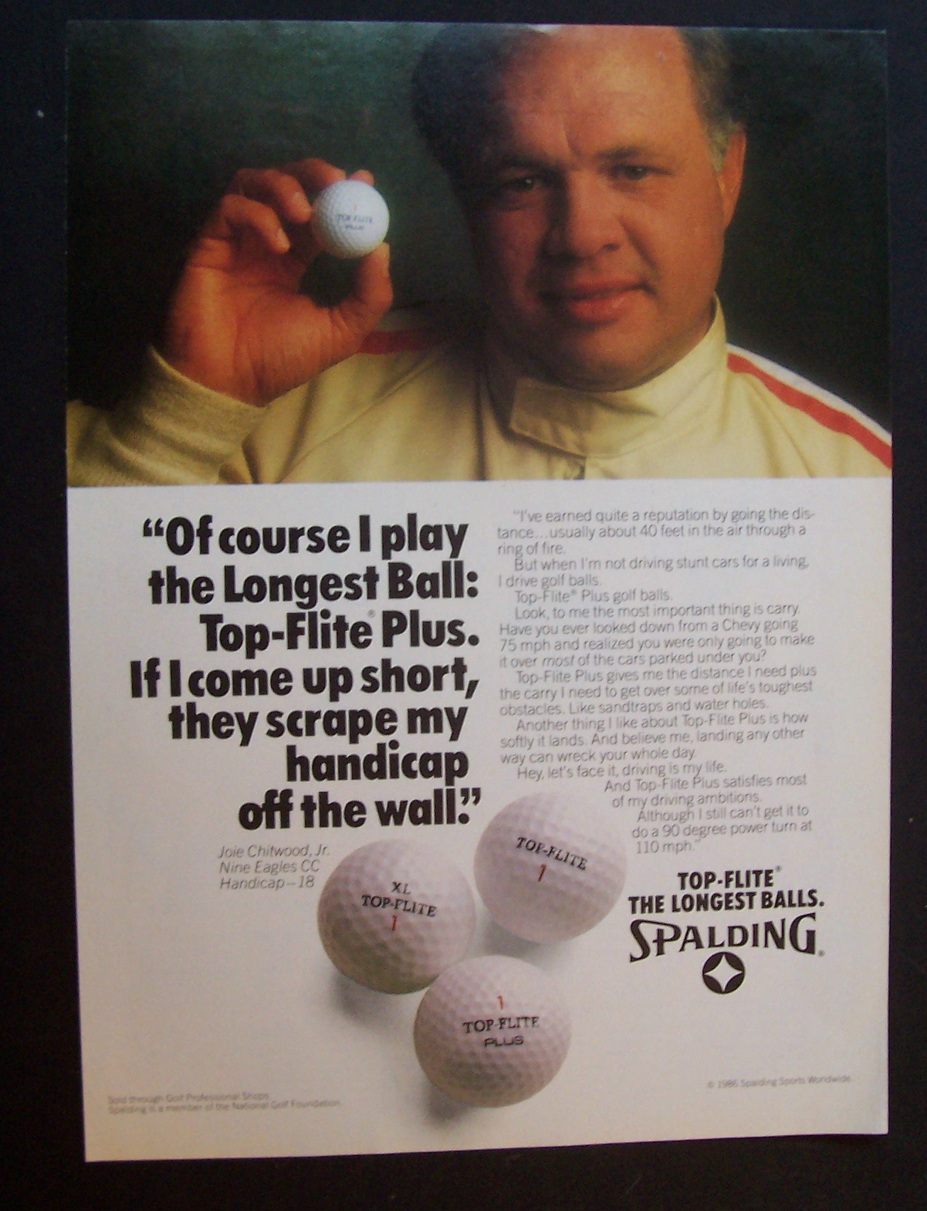 1986  Spalding  Top - Flite  Plus
