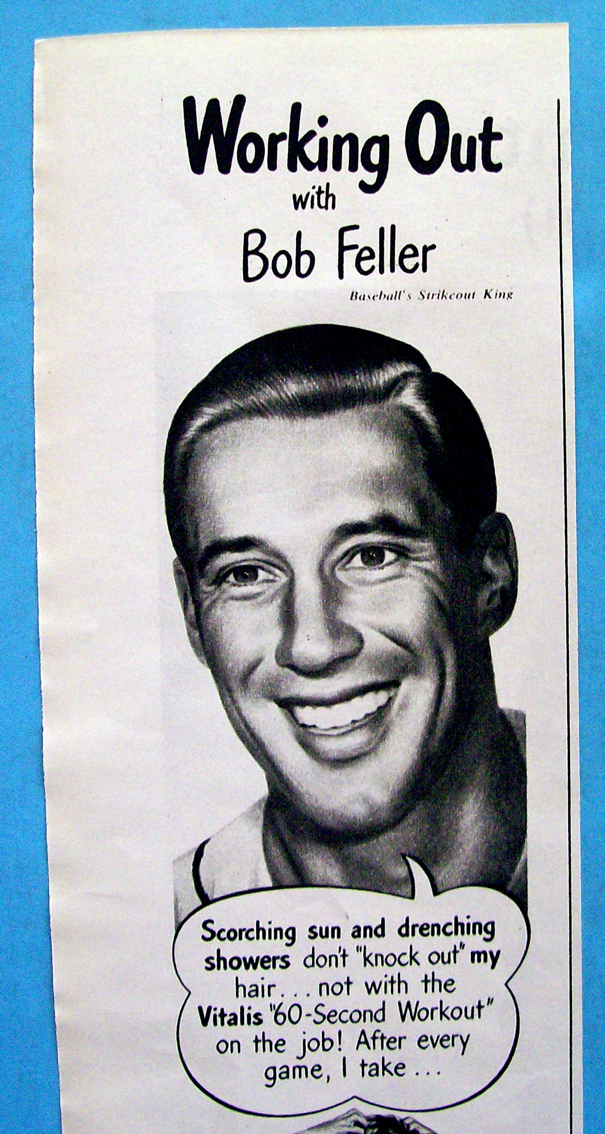 Vintage Ad: 1948 Vitalis with Bob Feller