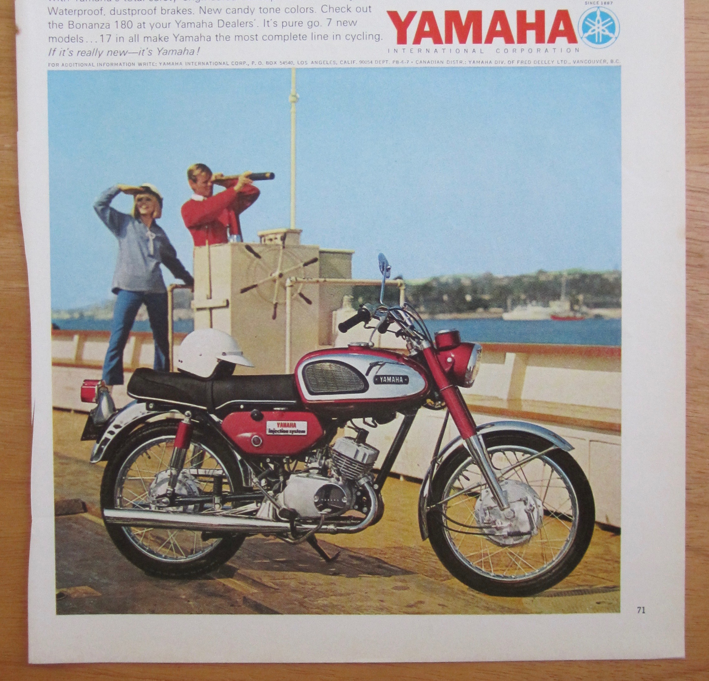 1967 Yamaha Bonanza 180 with Couple & the Bike