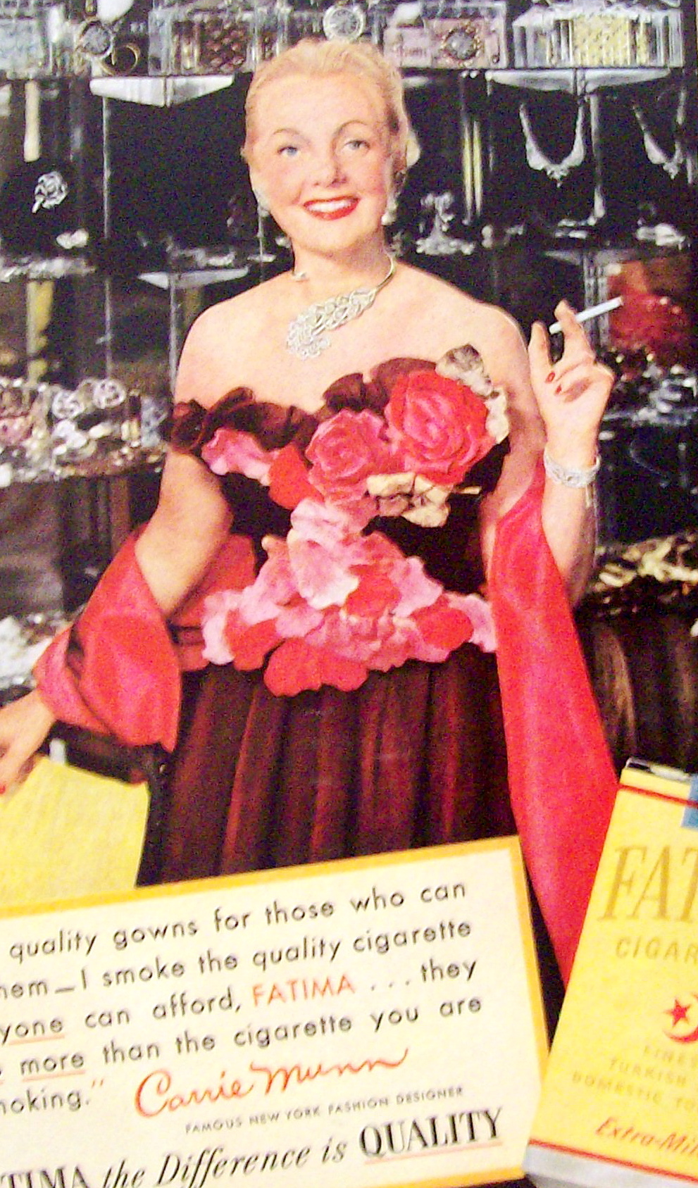Vintage Ad: 1952 Fatima Cigarettes with Carrie Munn