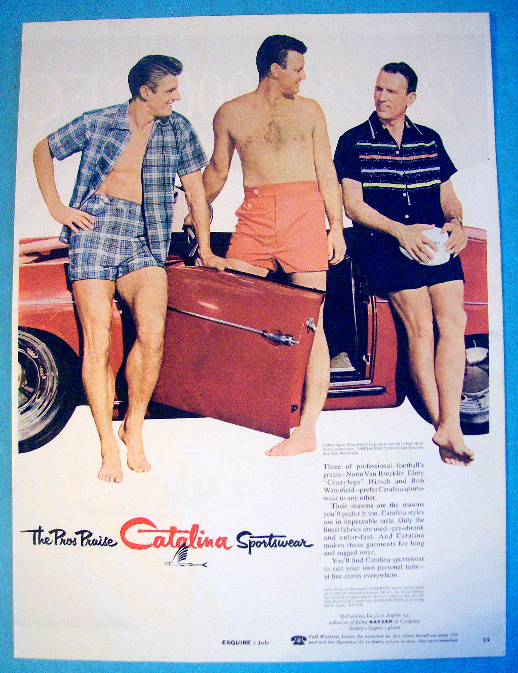 1955 Catalina Sportswear w/Hirsch, Waterfield/Brocklin