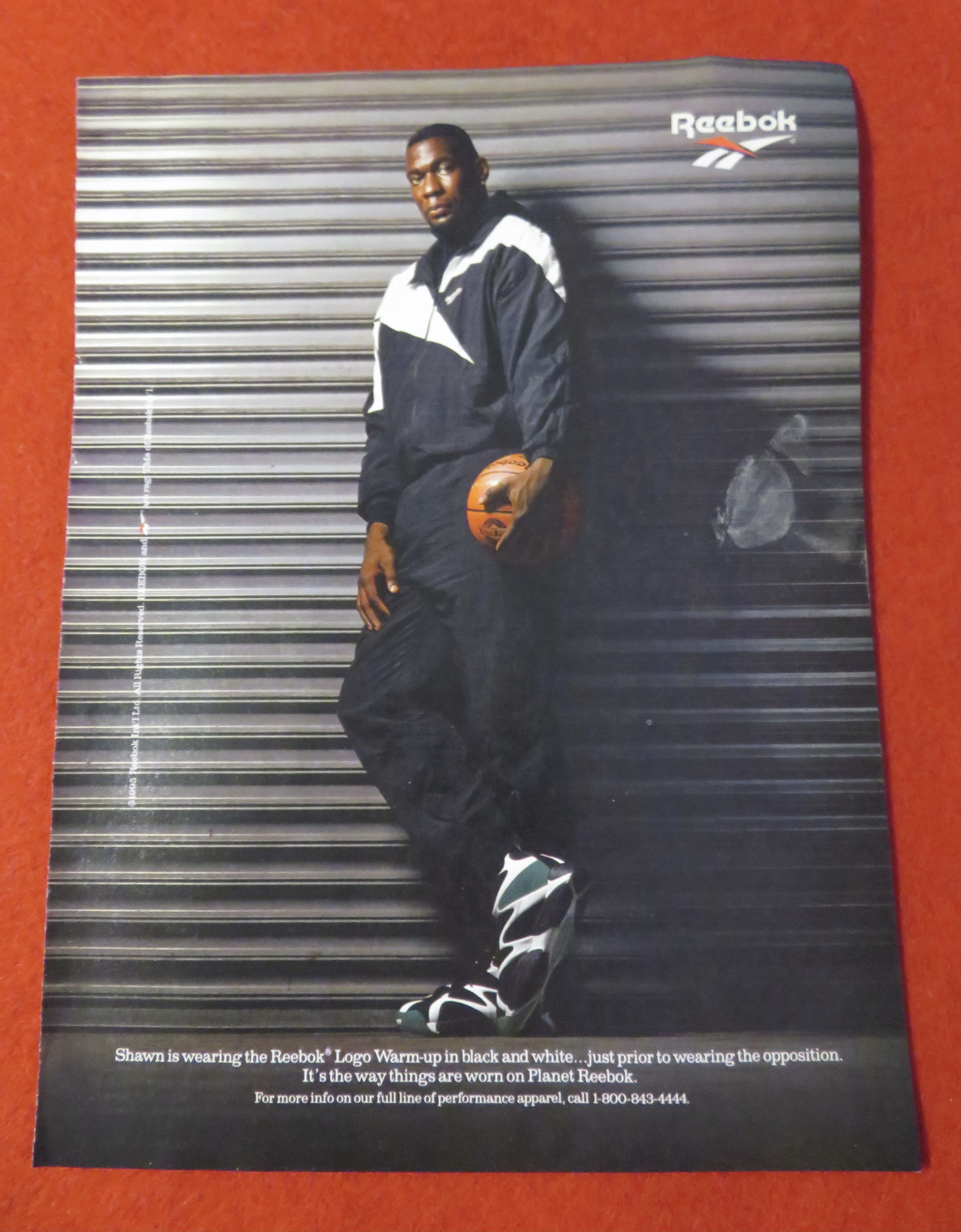 1995 Reebok Logo Warm Up Suit with Shawn Kemp