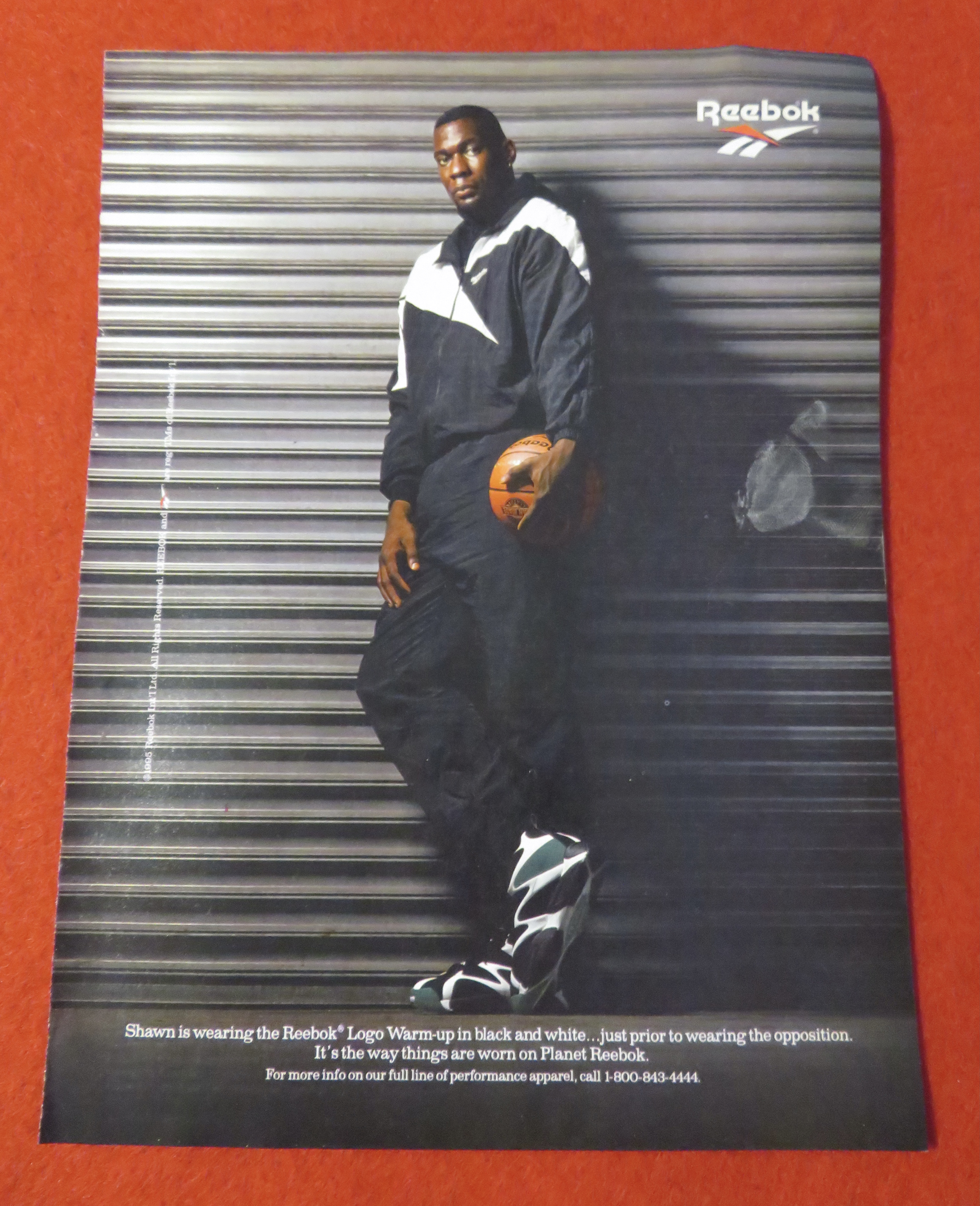 1995 Reebok Logo Warm Up Suit with Shawn Kemp