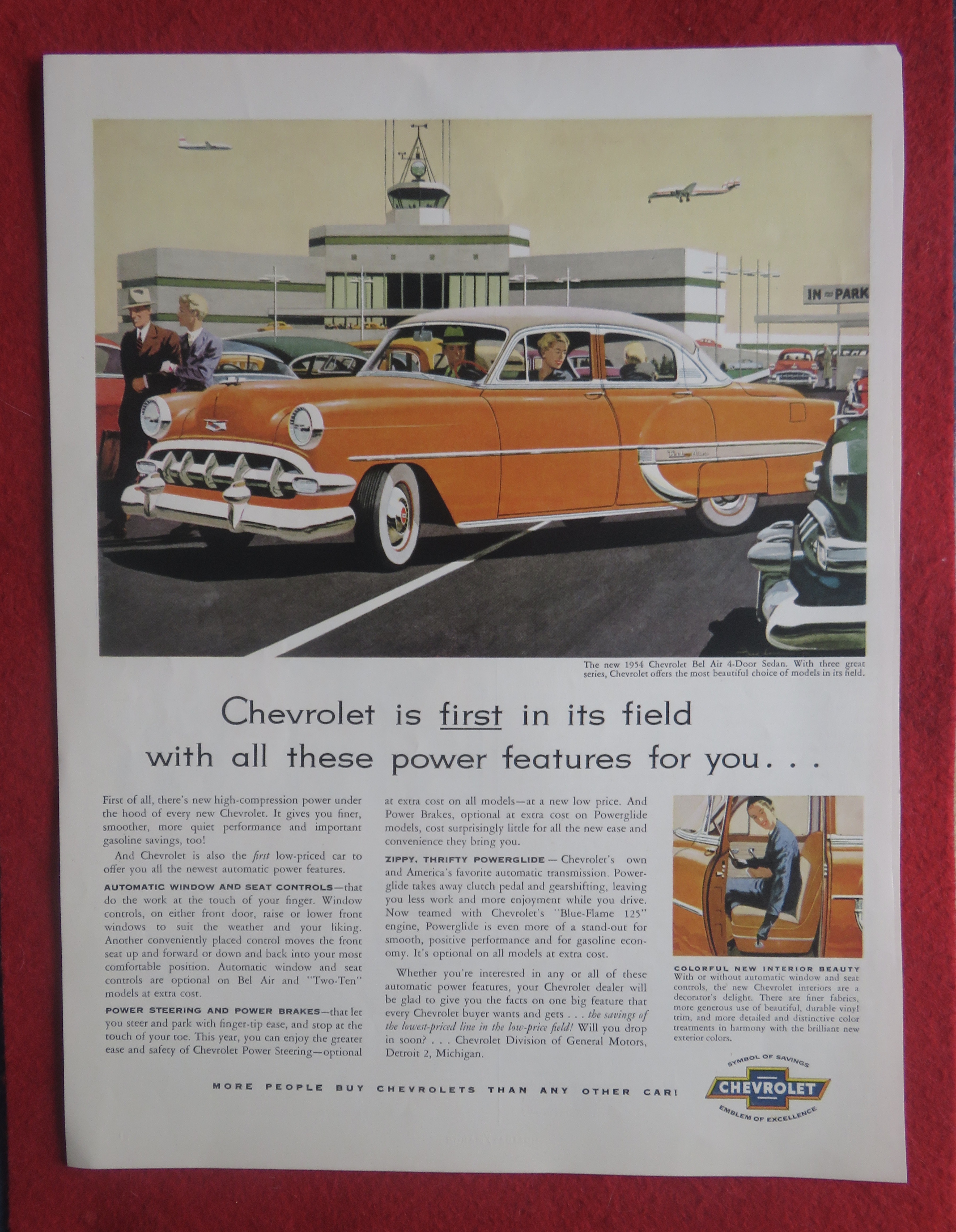 1954 Chevrolet Automobile with Chevy Bel Air Sedan