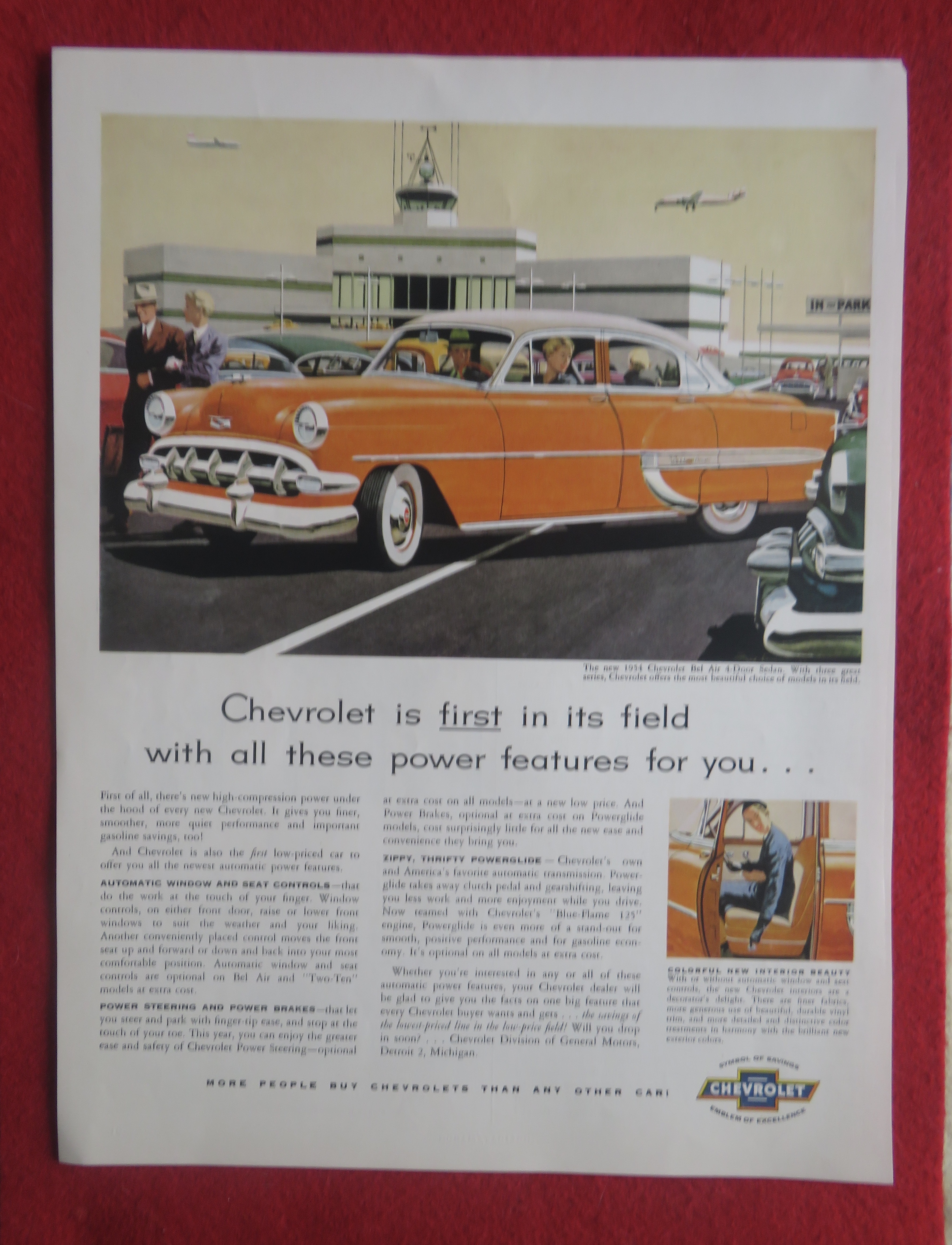 1954 Chevrolet Automobile with Chevy Bel Air Sedan