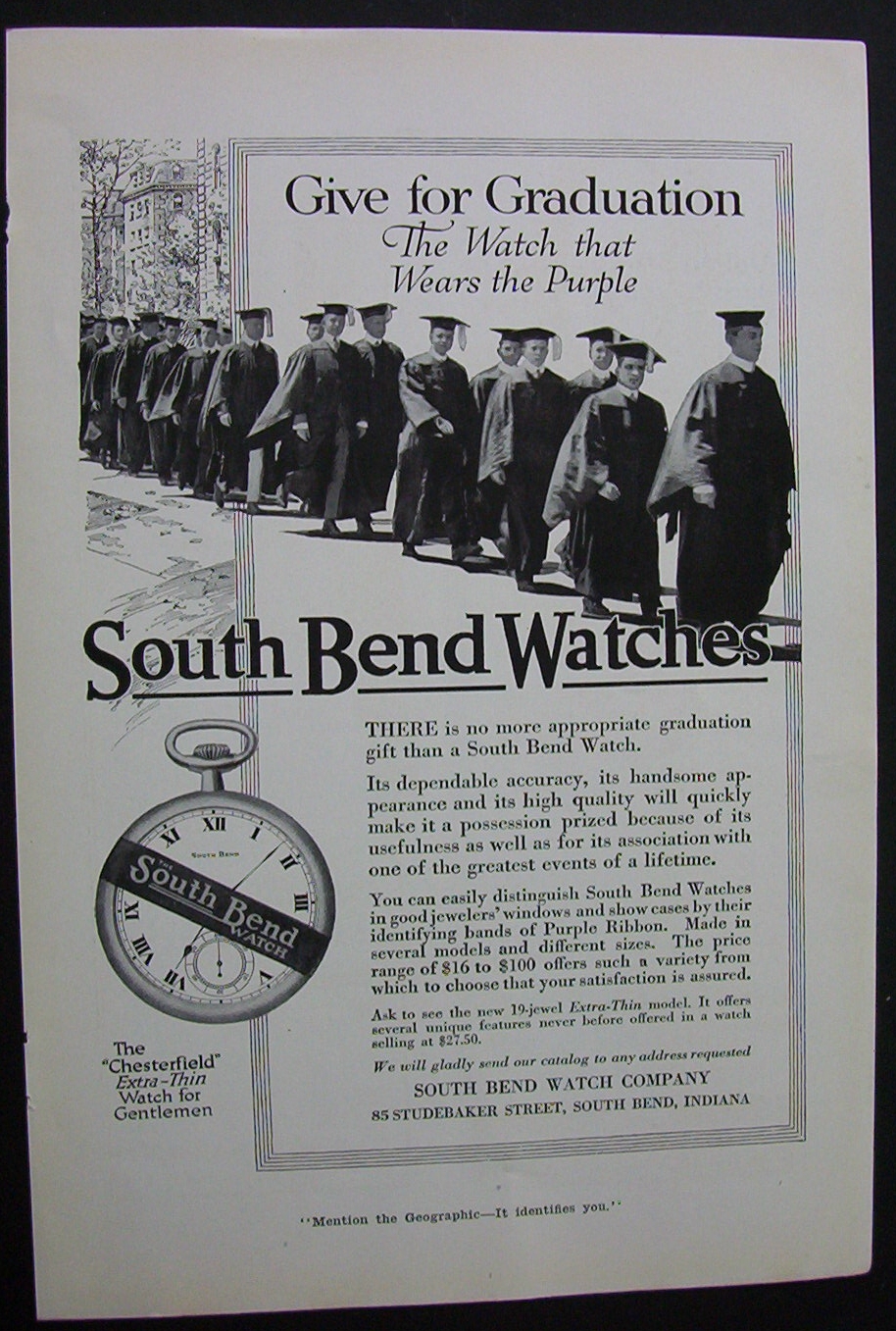 1916  South  Bend  Watches