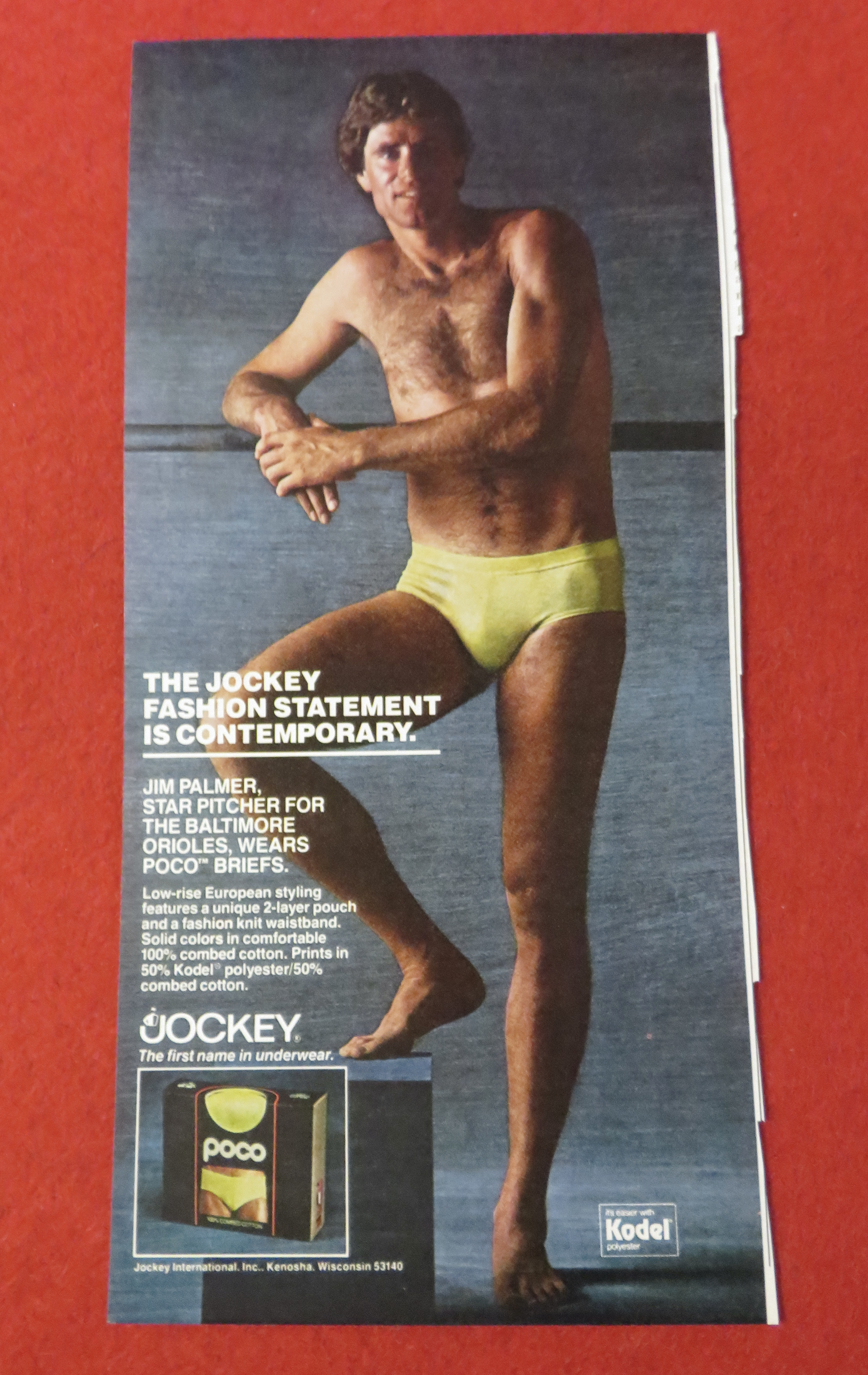 1980 Jockey Poco Underwear Briefs with Jim Palmer