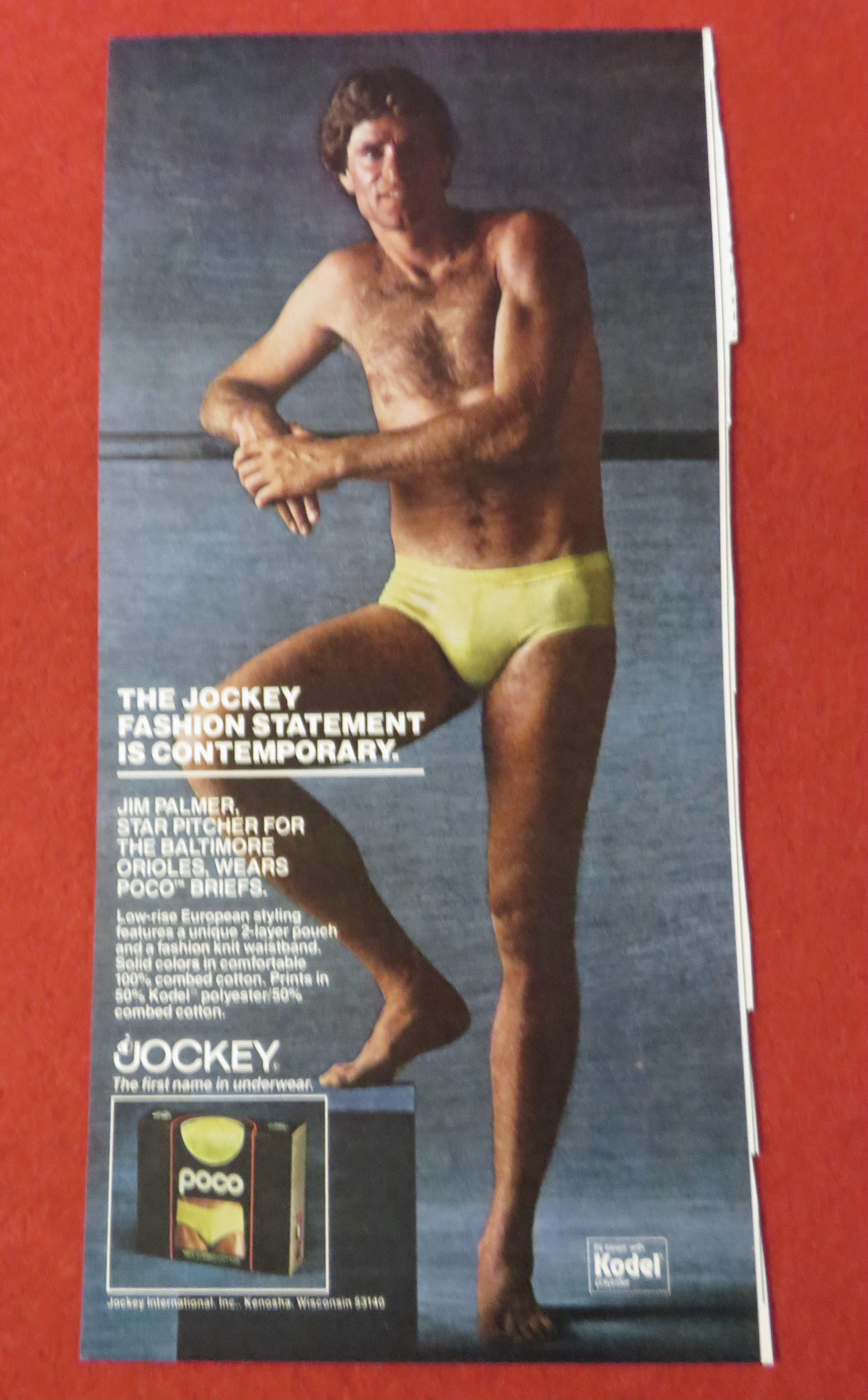 1980 Jockey Poco Underwear Briefs with Jim Palmer