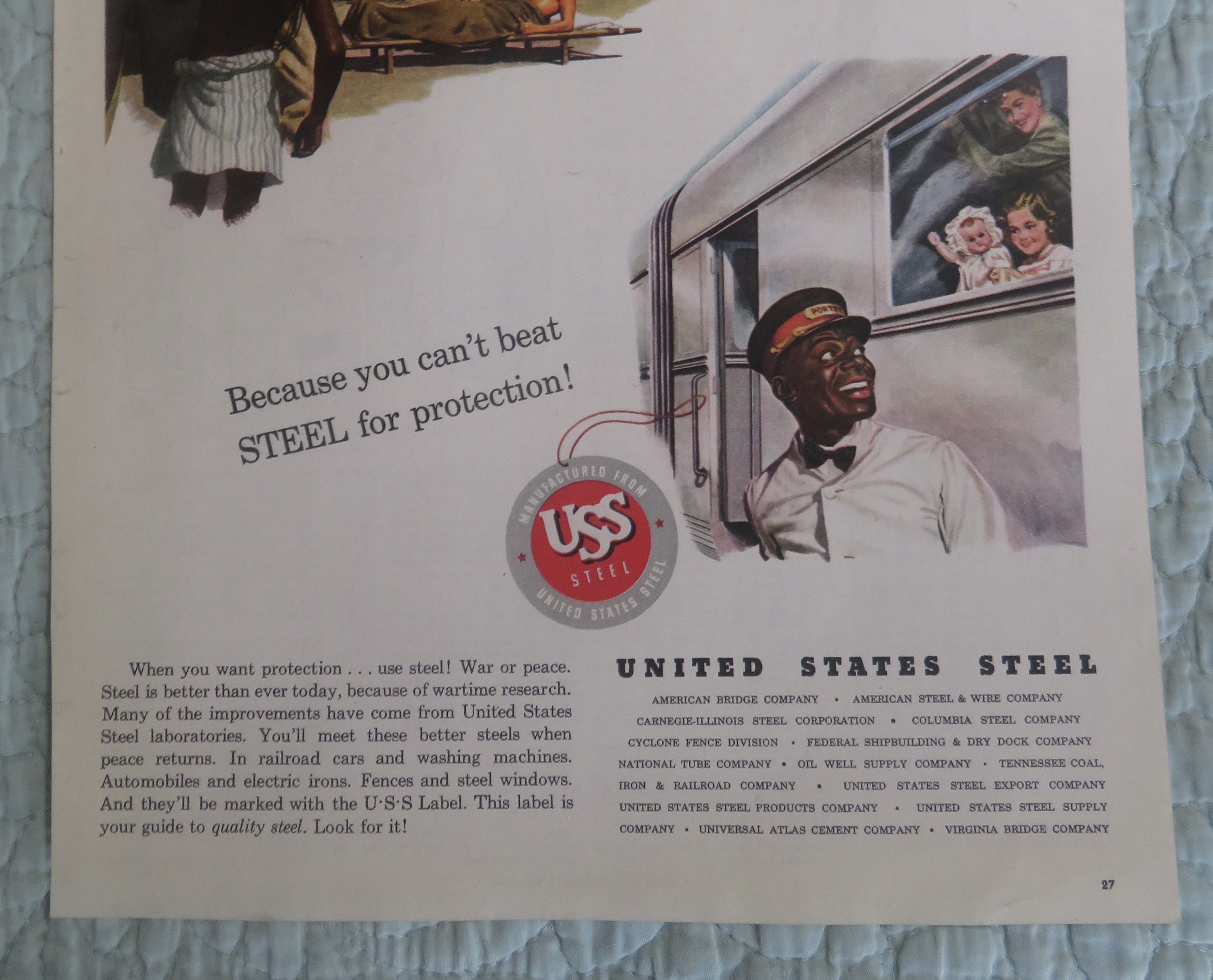 1945 United States Steel with Steel For Protection