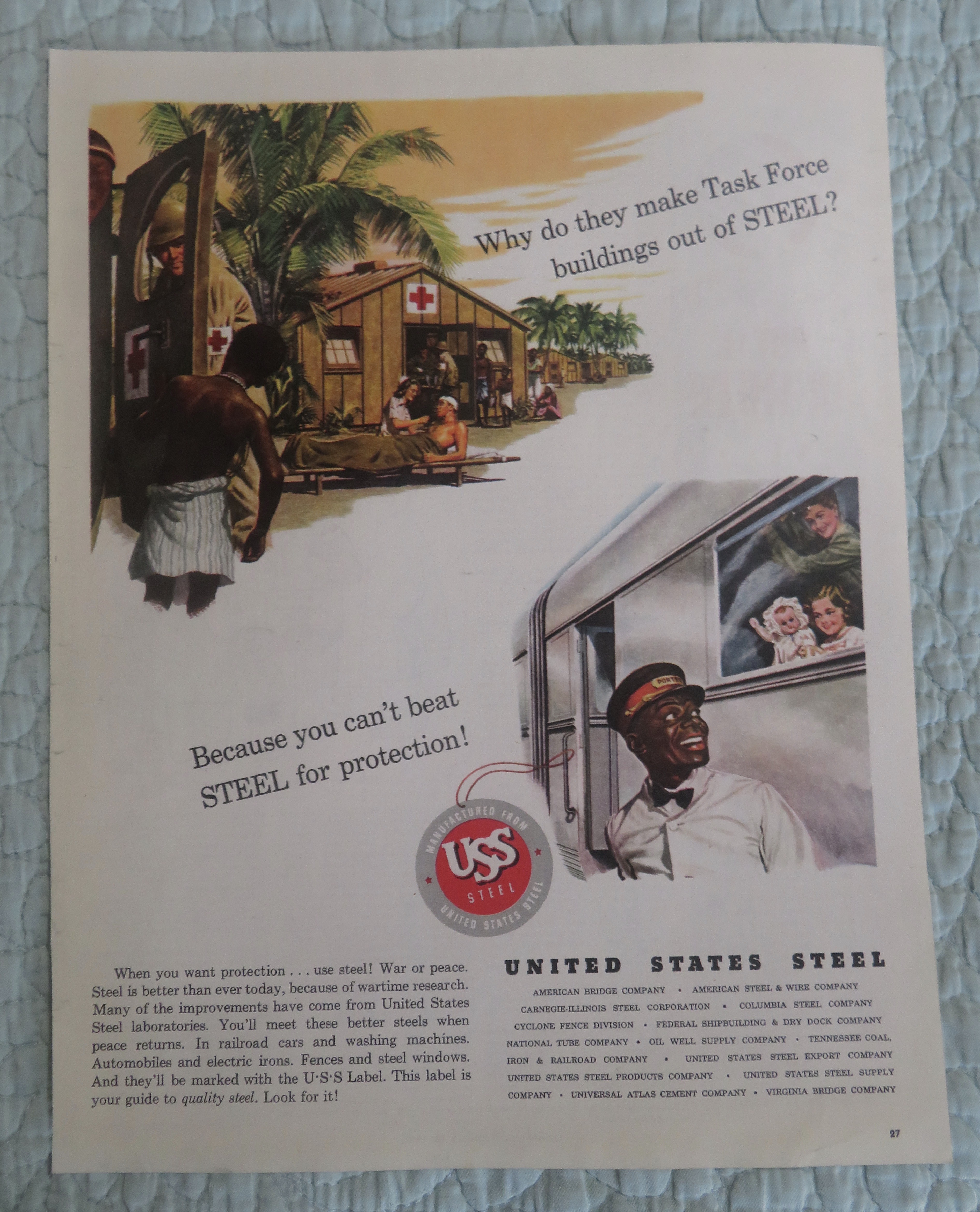 1945 United States Steel with Steel For Protection