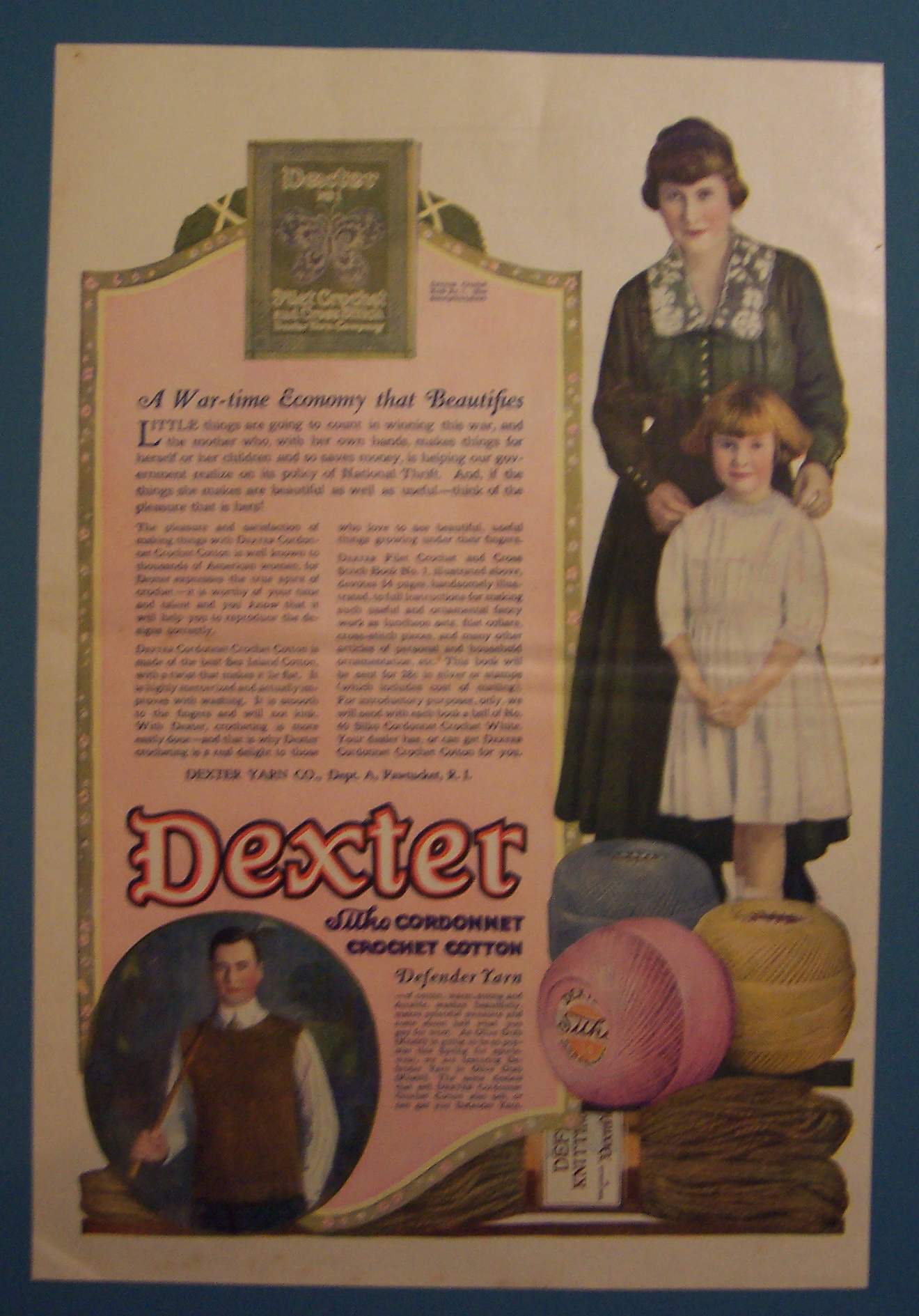 1918  Dexter Silko Cordonnet Crochet Cotton Yarn