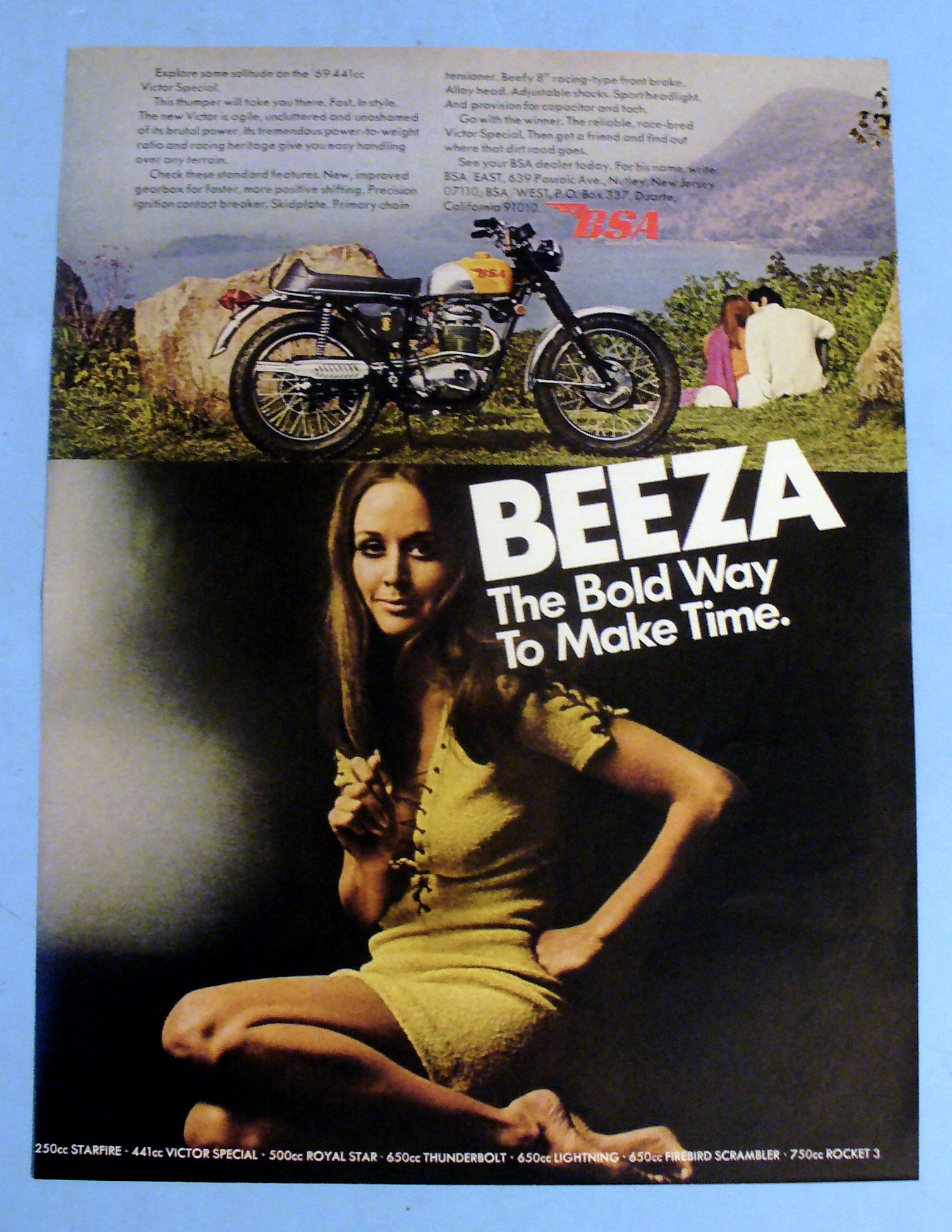 1969 BSA Beeza with Lovely Women