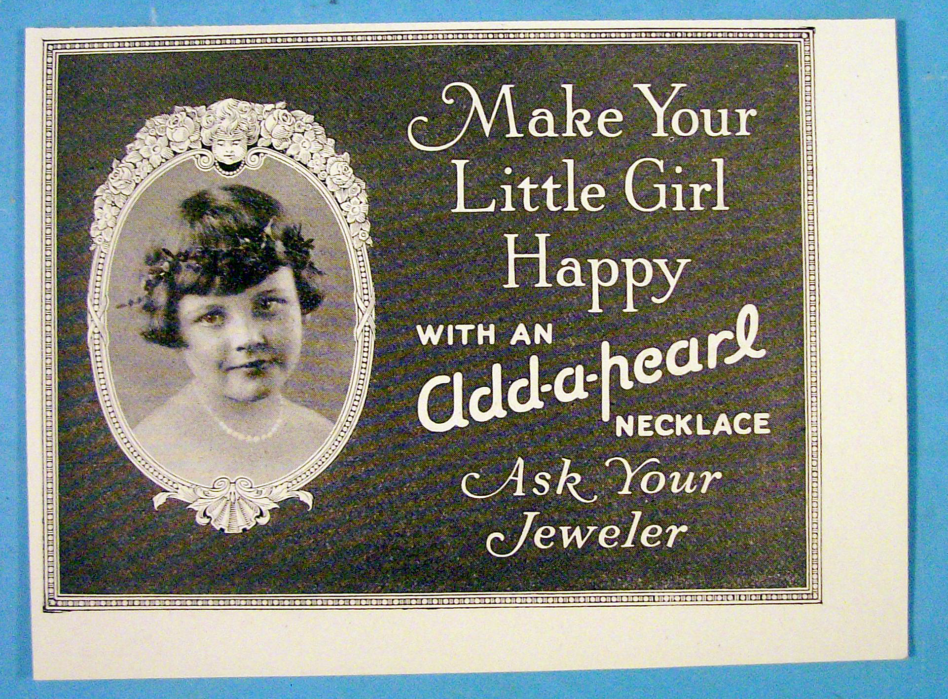 1913 Add a Pearl Necklace with Girl Wearing Necklace