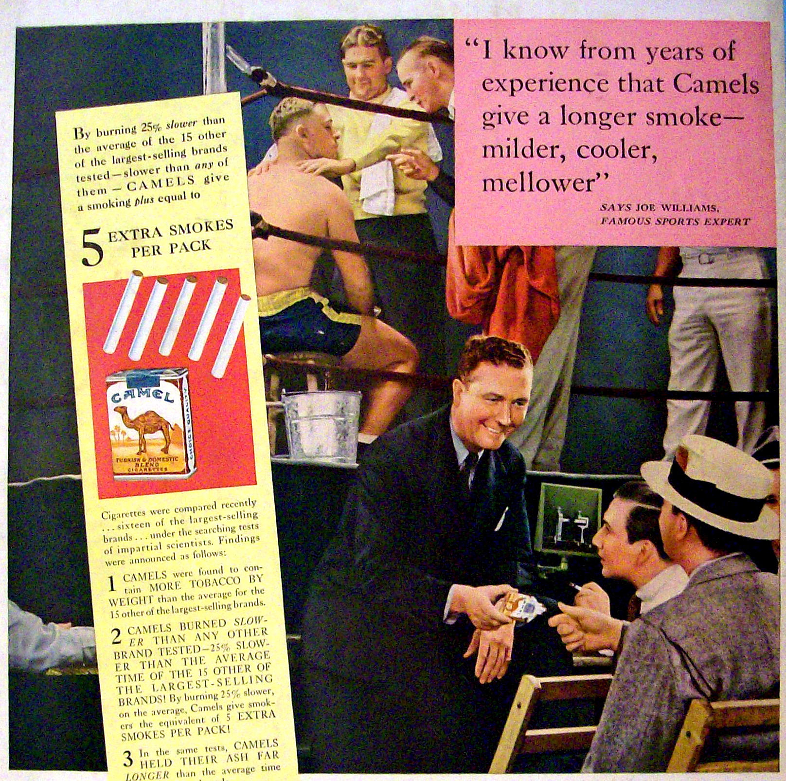 Vintage Ad: 1939 Camel Cigarettes w/ Joe Williams