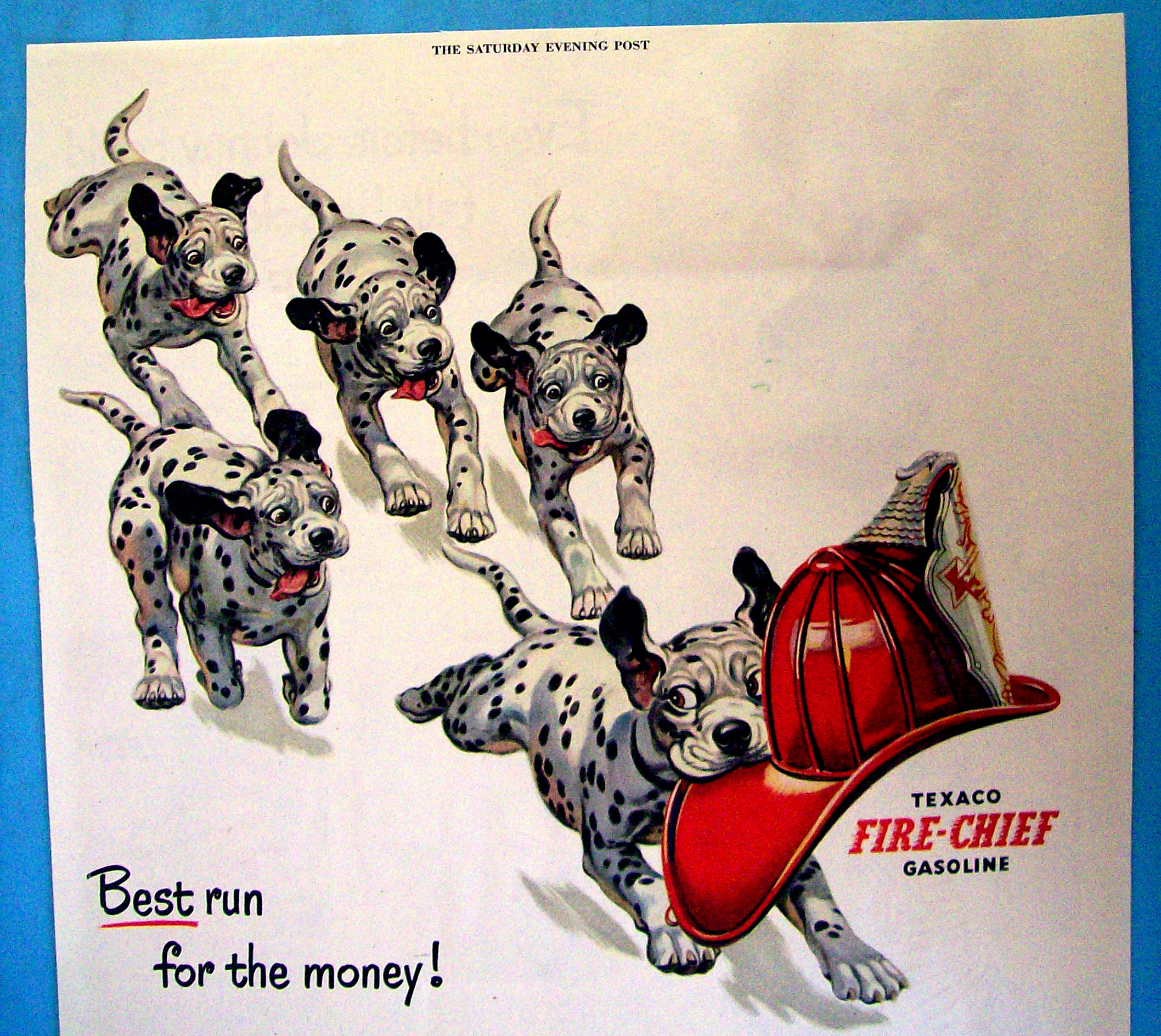 Vintage Ad: 1951 Texaco Gasoline with Dalmatians