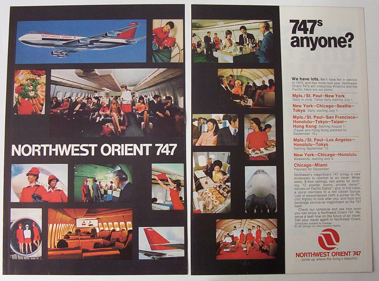 1970  Northwest  Orient  (2 Pages)