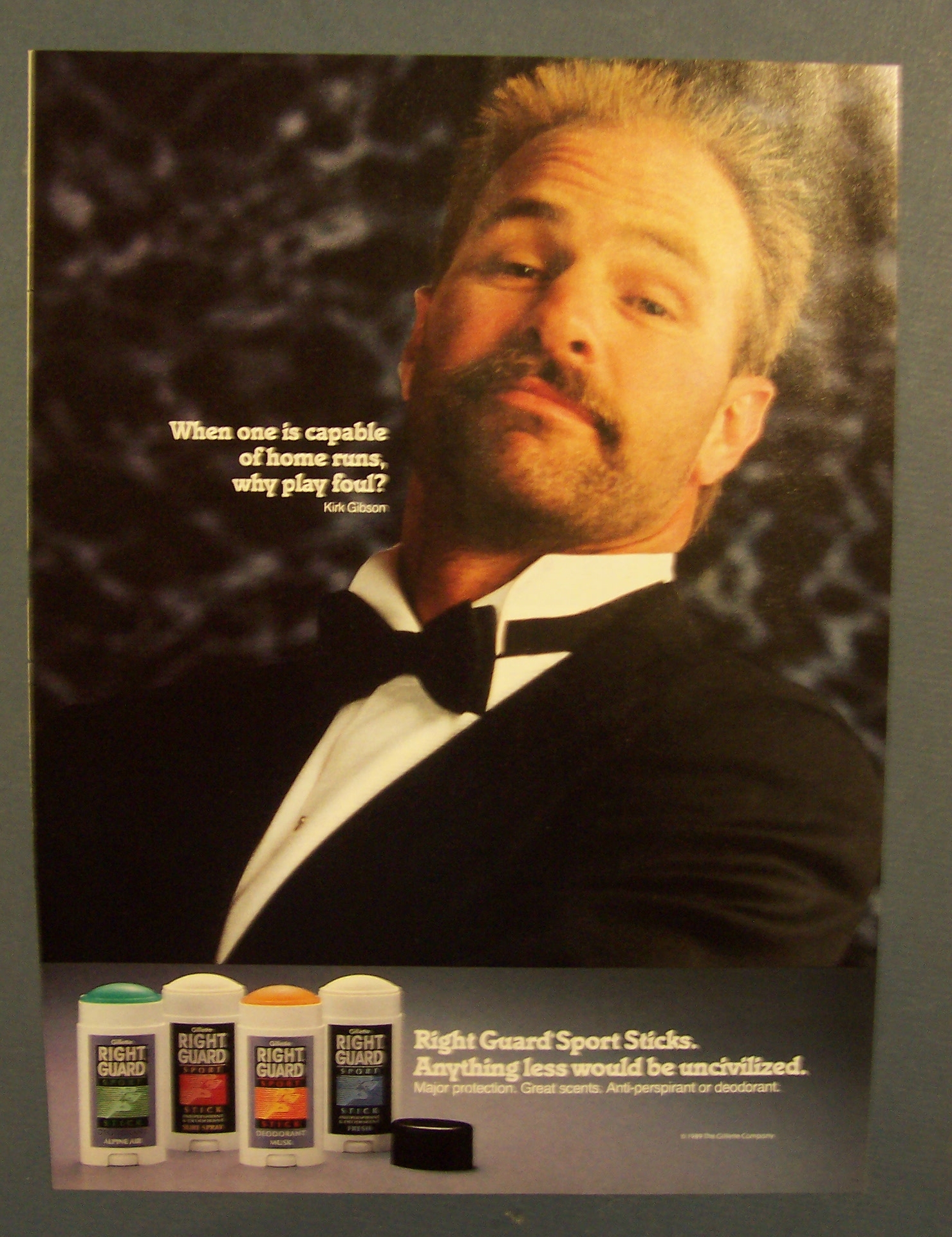 1990  Right  Guard  Deodorant  with  Kirk  Gibson